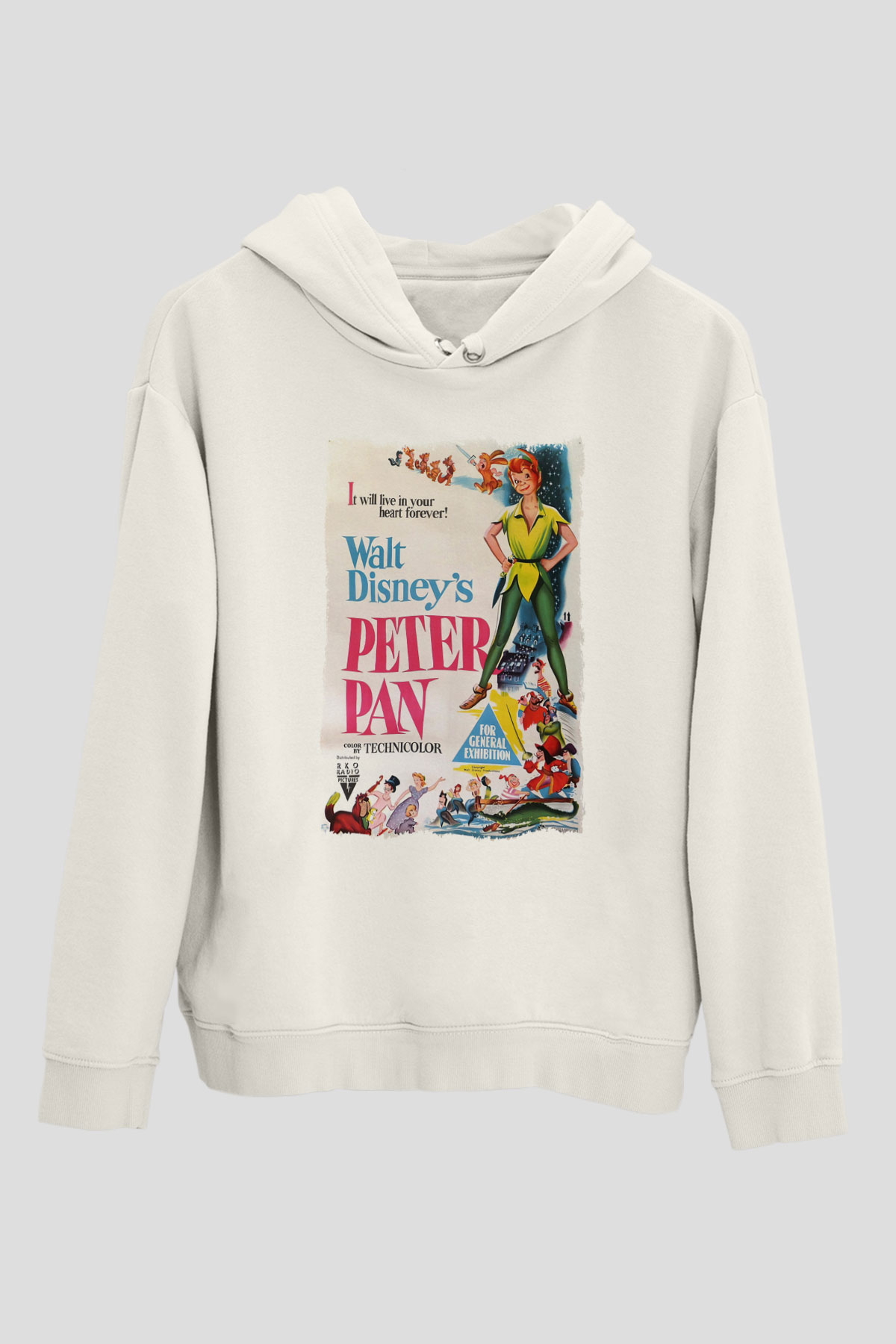 Peter Pan Beyaz Unisex Hoodie