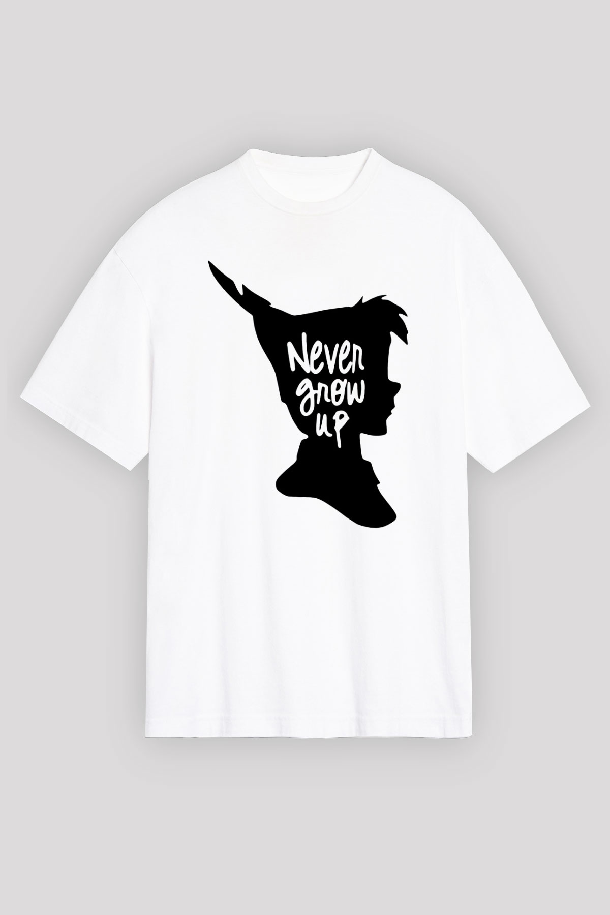 Peter Pan Beyaz Unisex Oversize Tişört T-Shirt