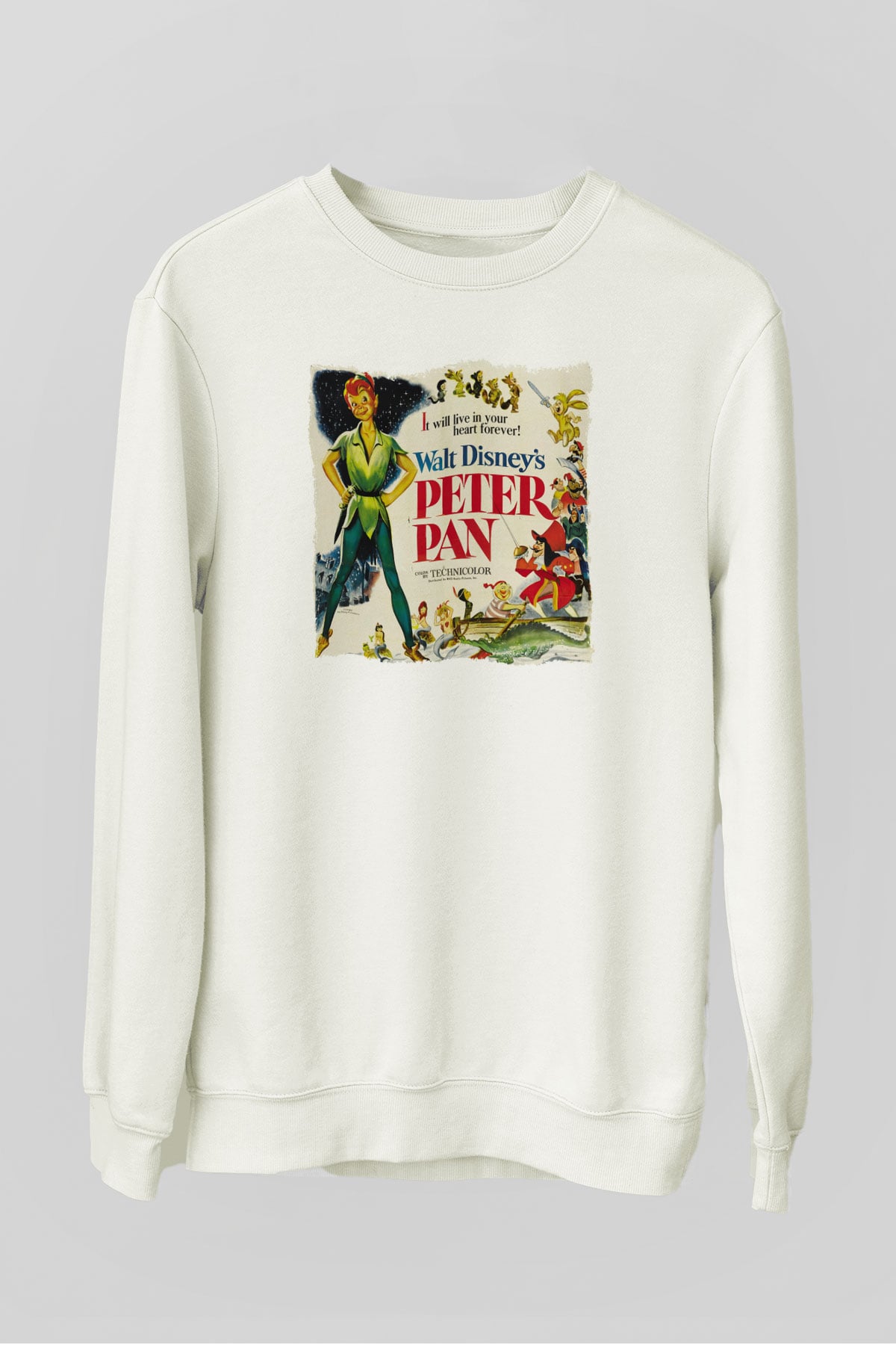 Peter Pan Beyaz Unisex Sweatshirt