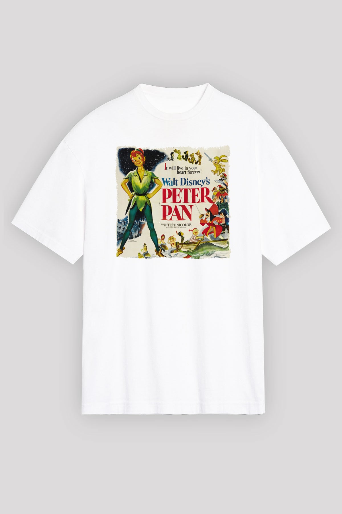 Peter Pan Beyaz Unisex Tişört T-Shirt