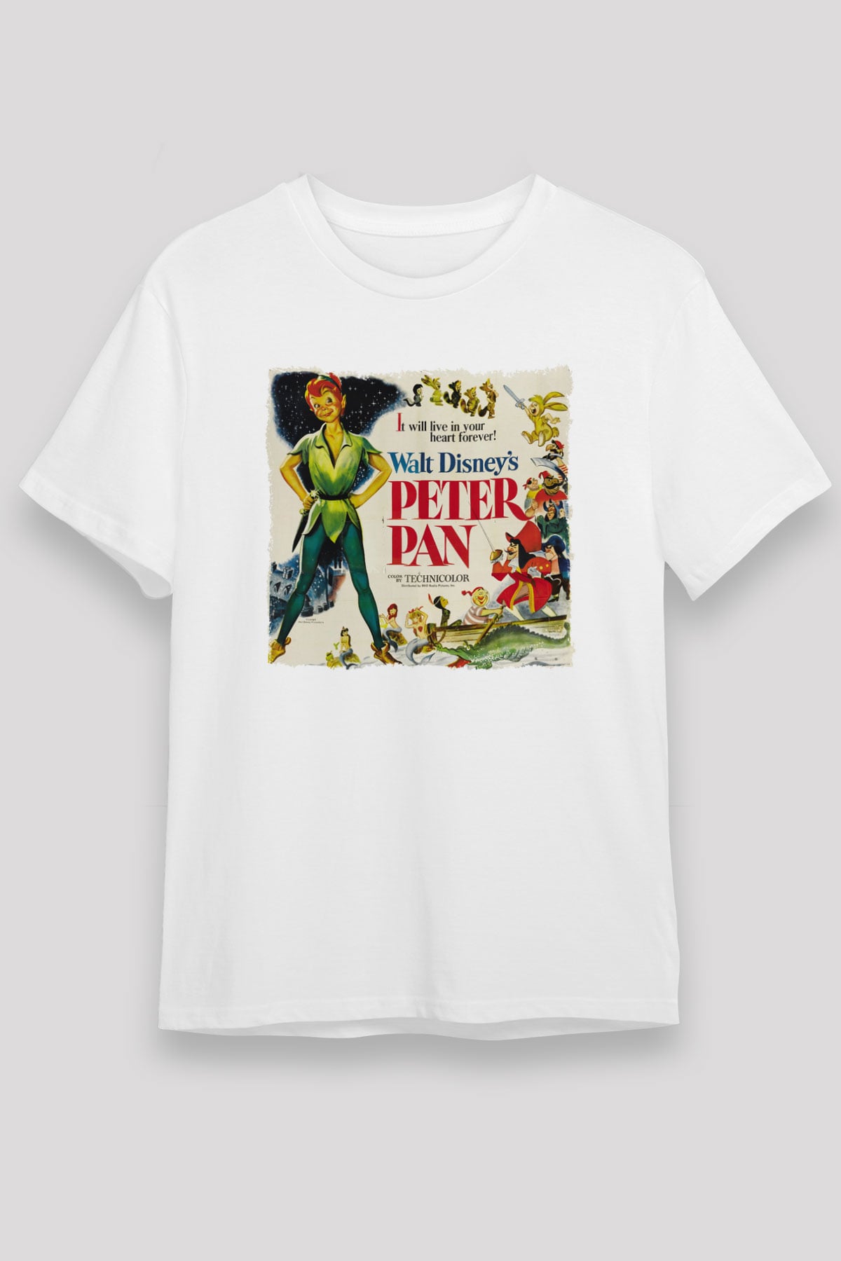 Peter Pan Beyaz Unisex Tişört T-Shirt