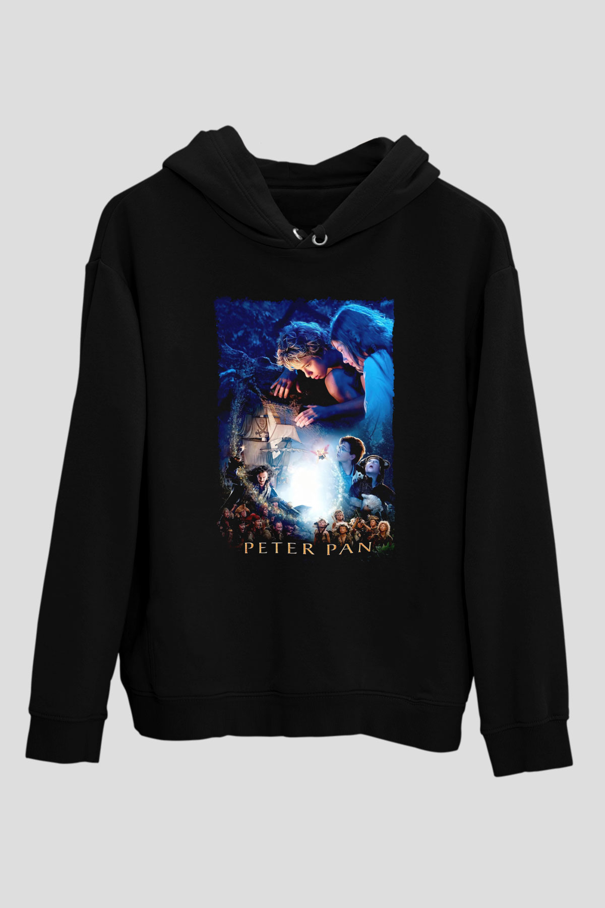 Peter Pan Siyah Unisex Hoodie