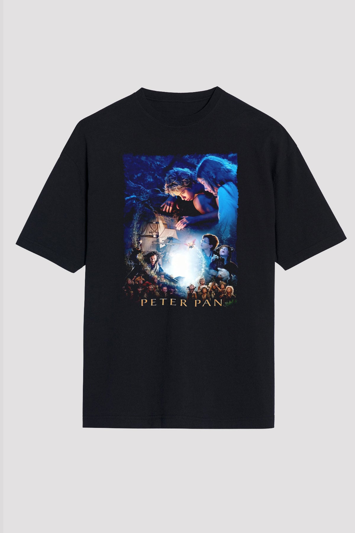 Peter Pan Siyah Unisex Tişört T-Shirt