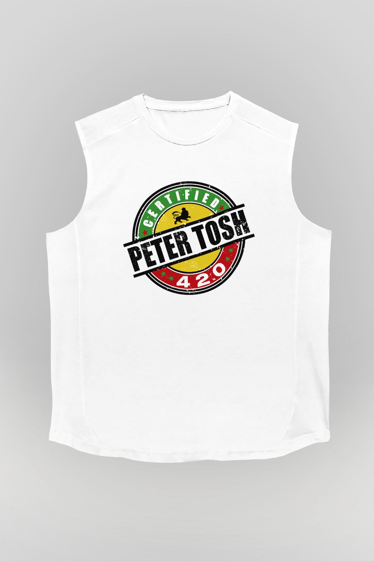 Peter Tosh Beyaz Unisex Kolsuz Tişört