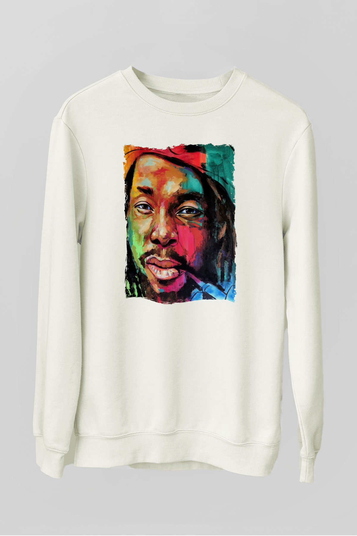 Peter Tosh Beyaz Unisex Sweatshirt