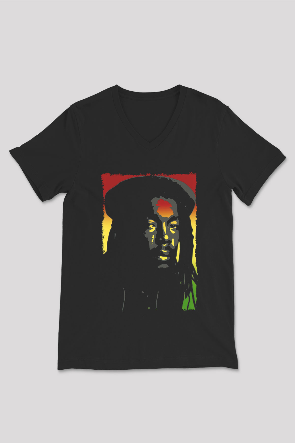 Peter Tosh Siyah Unisex V Yaka Tişört