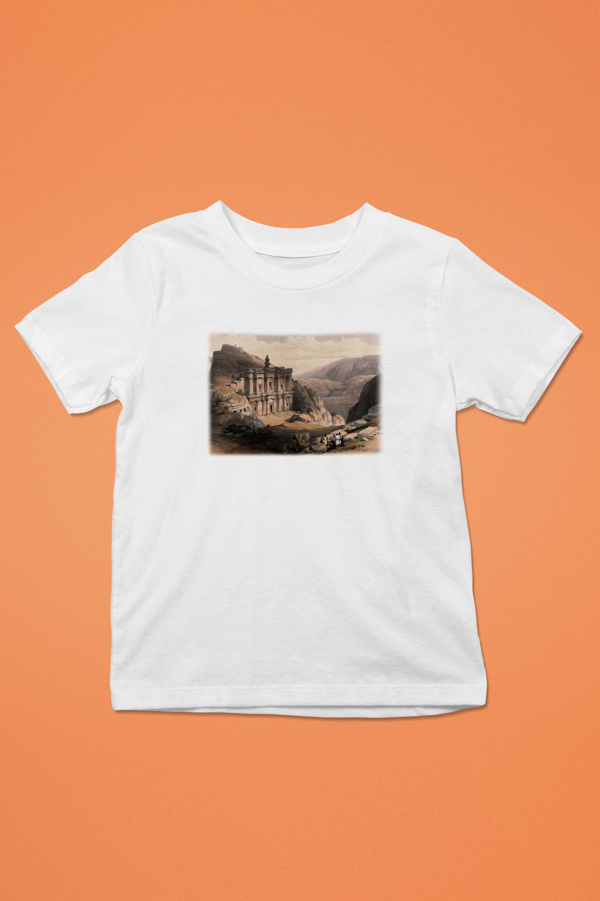 Petra Baskılı Beyaz Unisex Çocuk Tişört