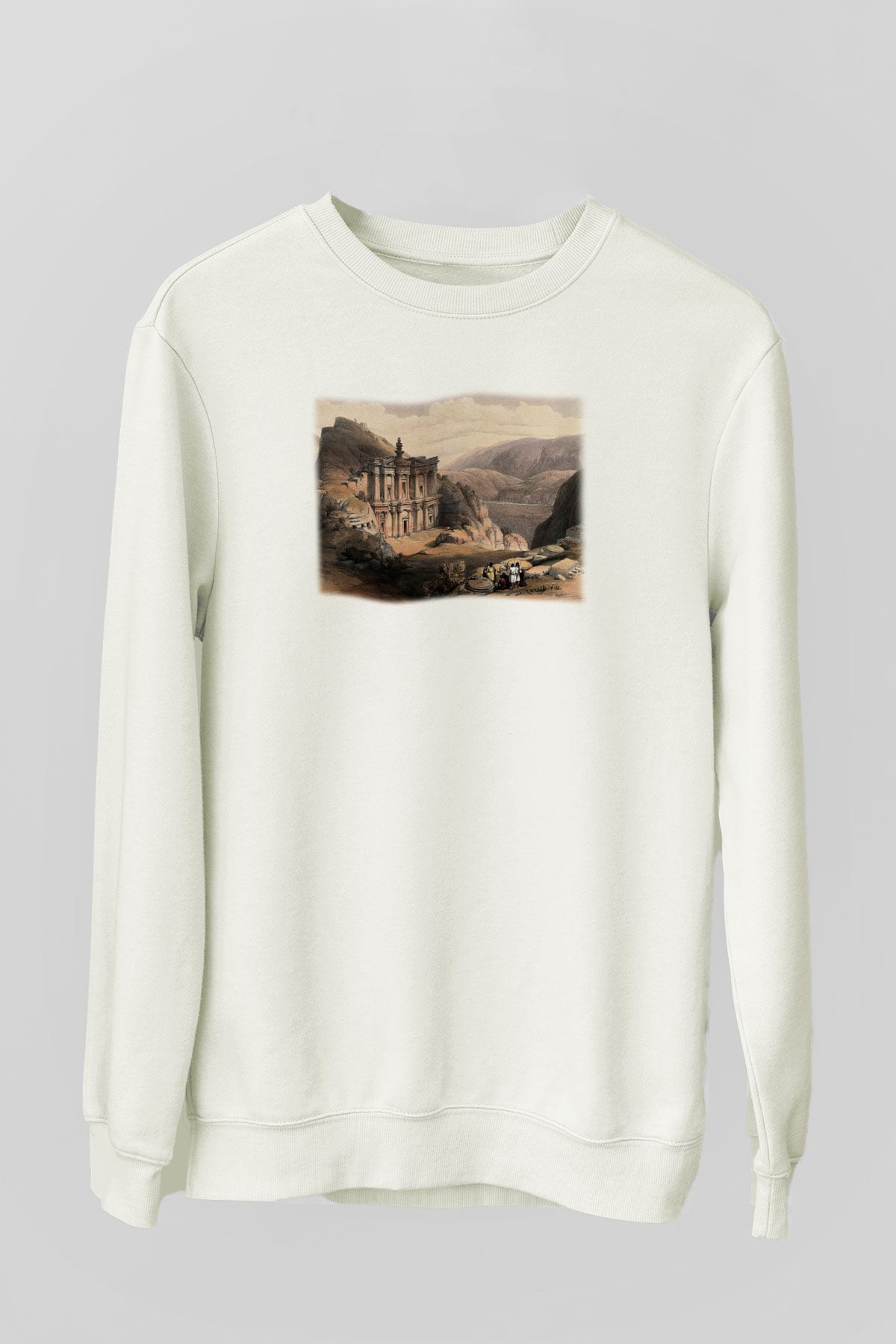 Petra Beyaz Unisex Sweatshirt