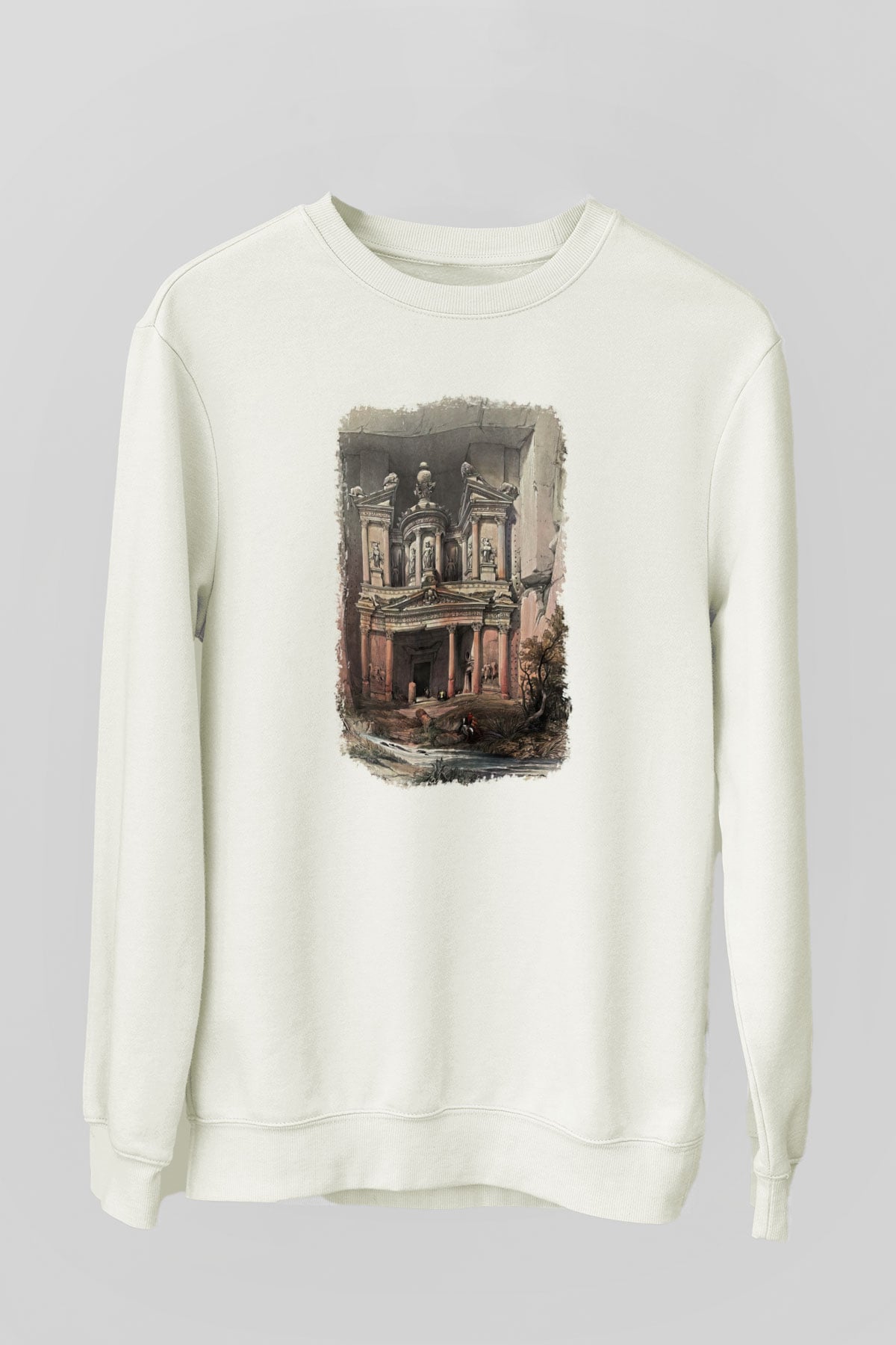 Petra Beyaz Unisex Sweatshirt