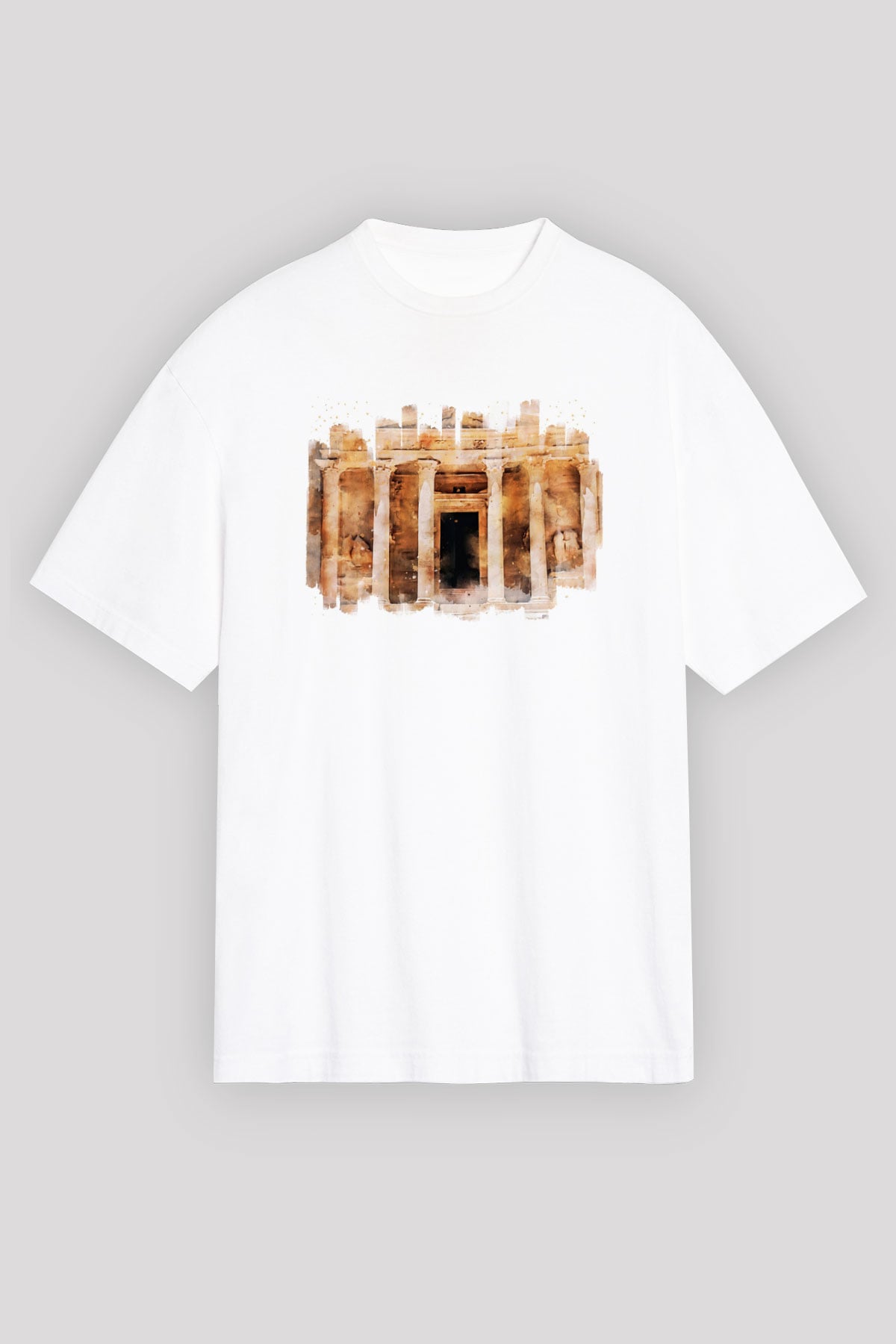 Petra Beyaz Unisex Tişört T-Shirt - TişörtFabrikası