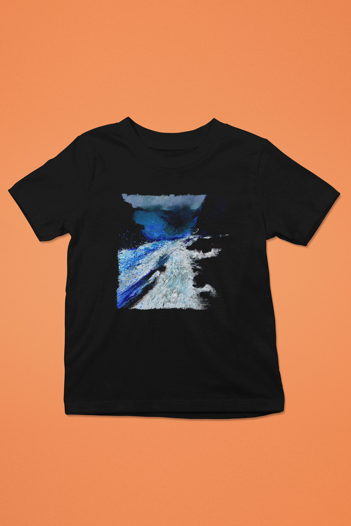 Peyzaj Siyah Unisex Çocuk Tişört