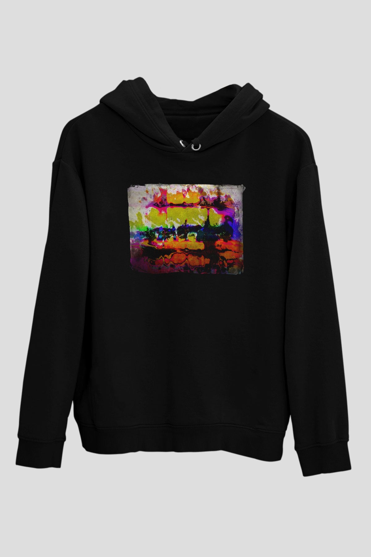 Peyzaj Siyah Unisex Hoodie