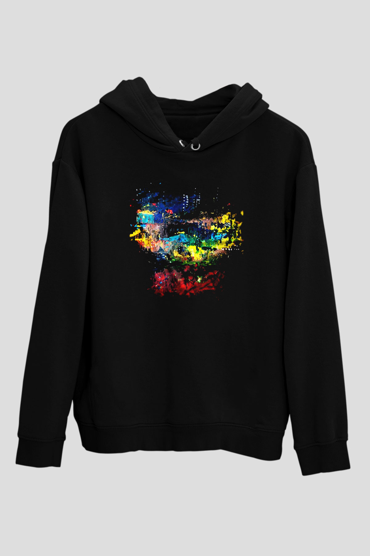 Peyzaj Siyah Unisex Hoodie