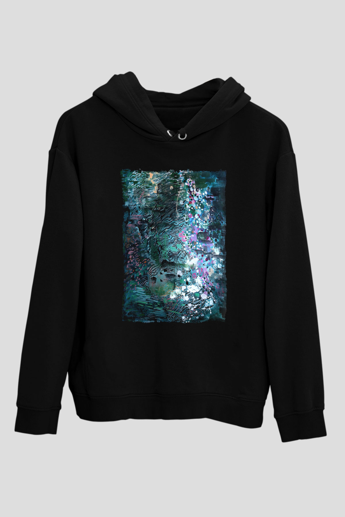 Peyzaj Siyah Unisex Hoodie