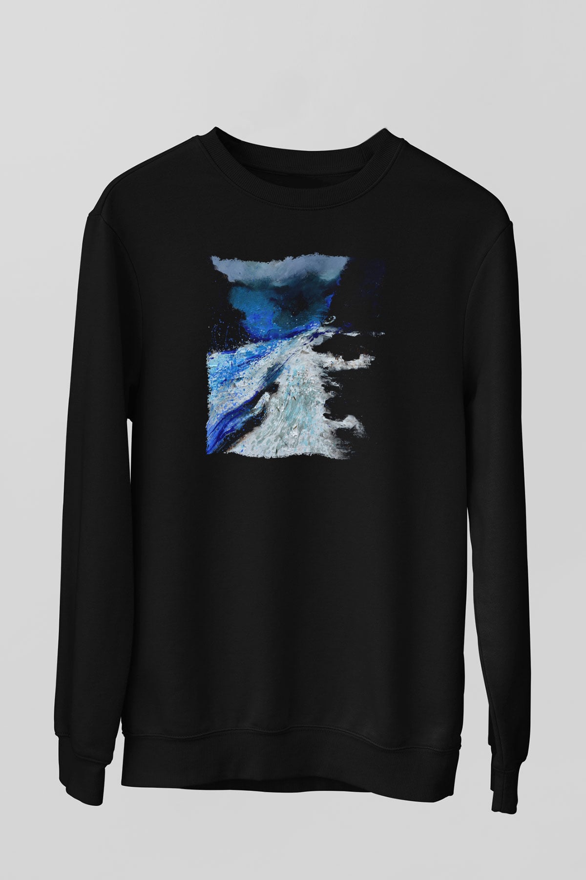 Peyzaj Siyah Unisex Sweatshirt