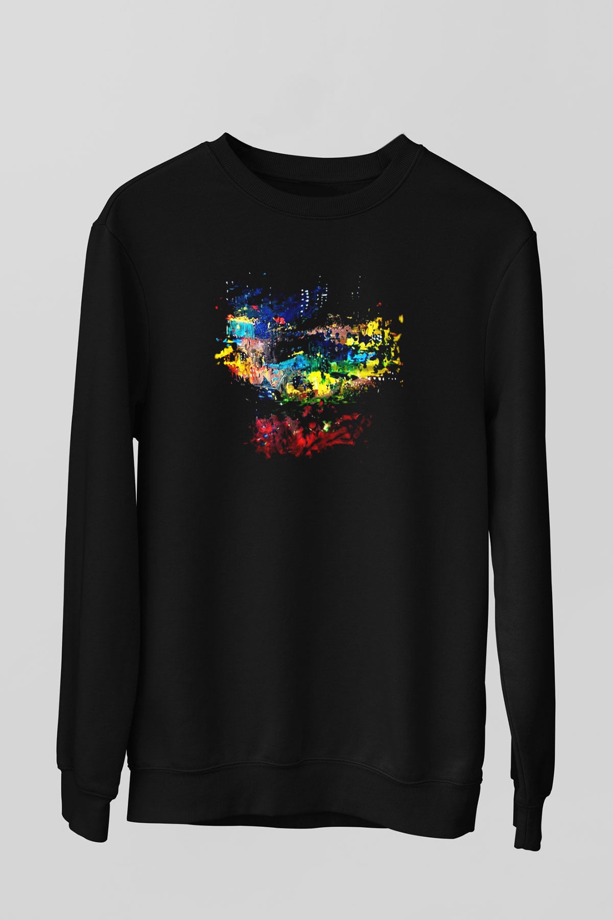 Peyzaj Siyah Unisex Sweatshirt