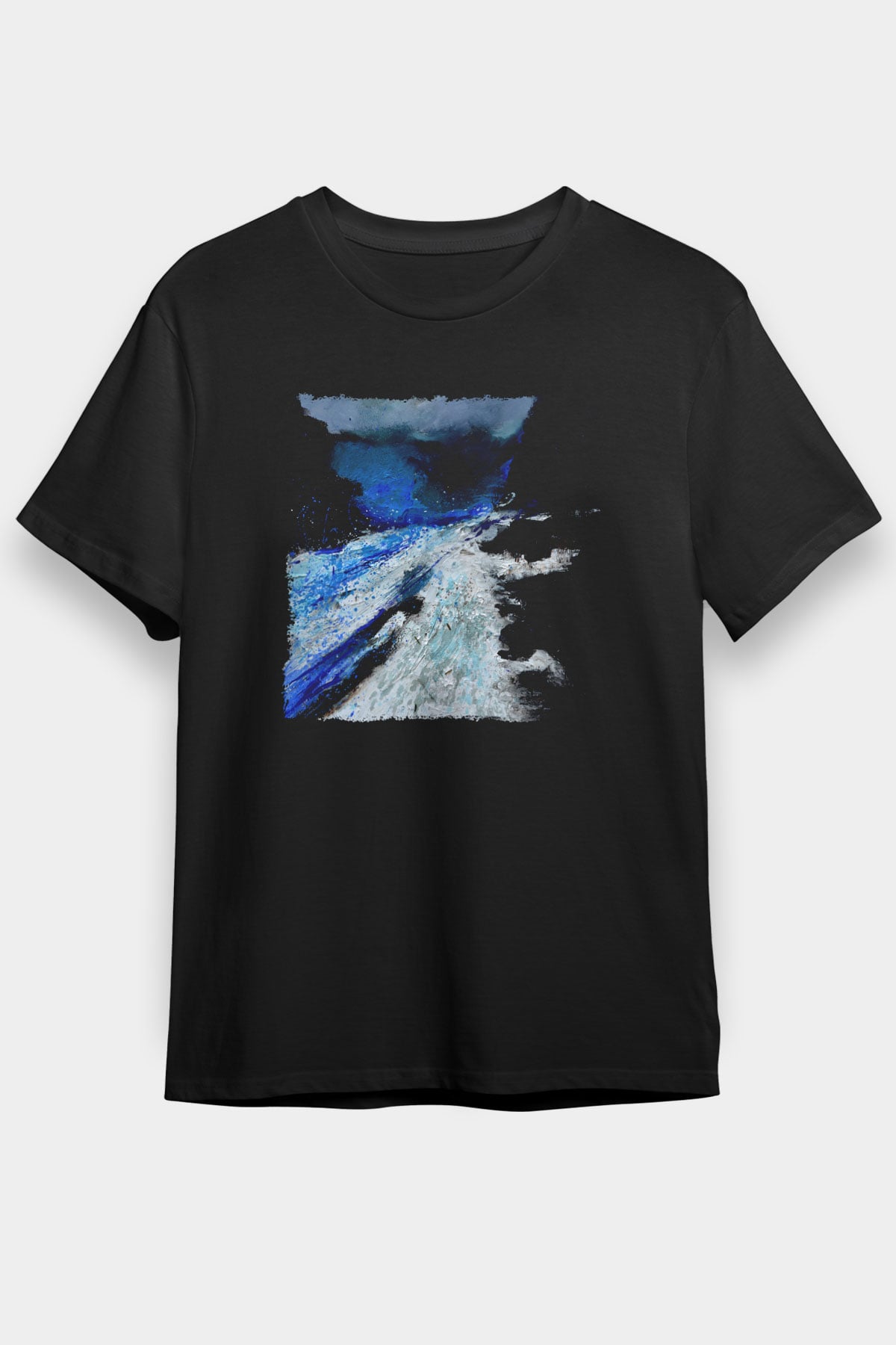 Peyzaj Siyah Unisex Tişört T-Shirt - TişörtFabrikası
