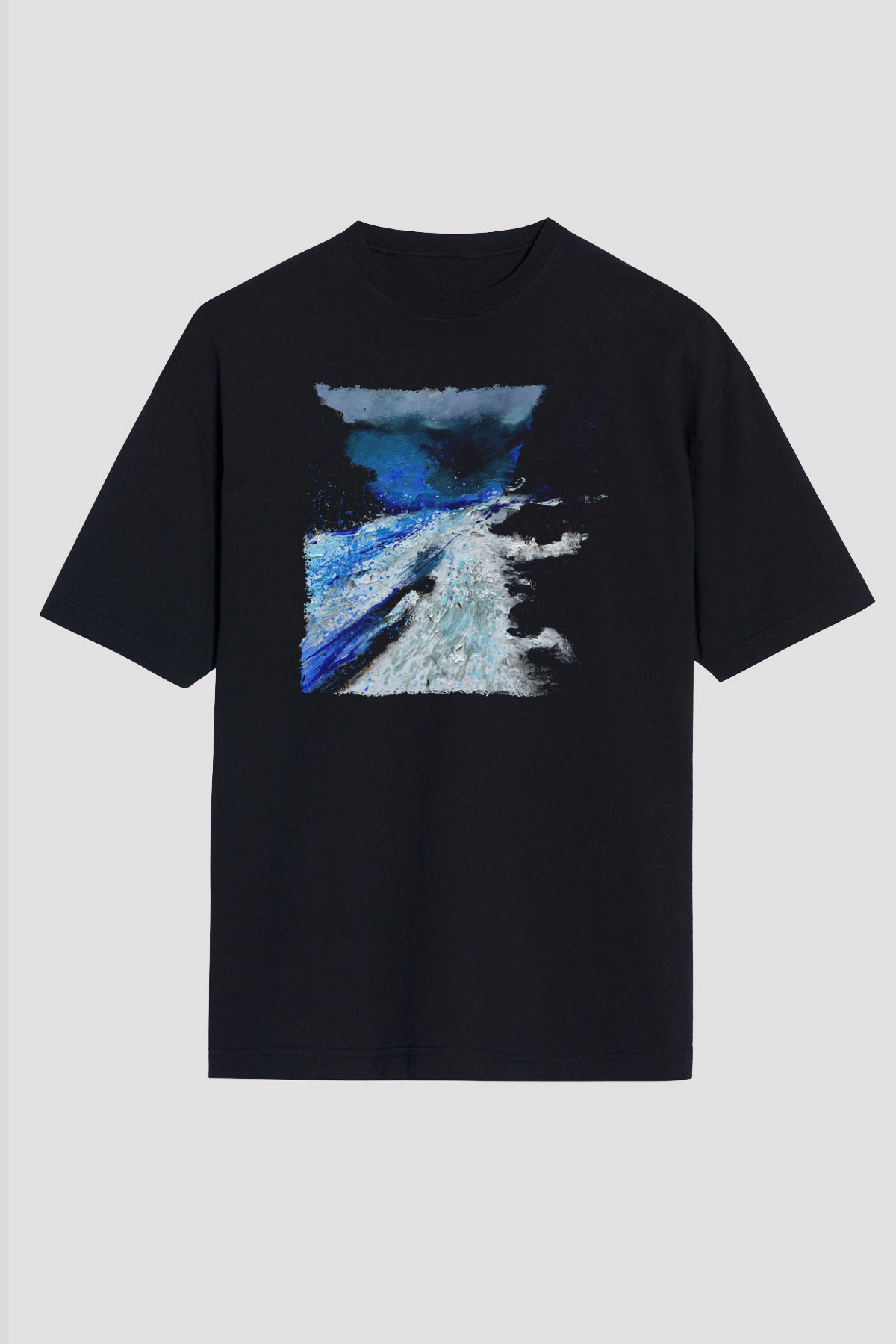 Peyzaj Siyah Unisex Tişört T-Shirt - TişörtFabrikası