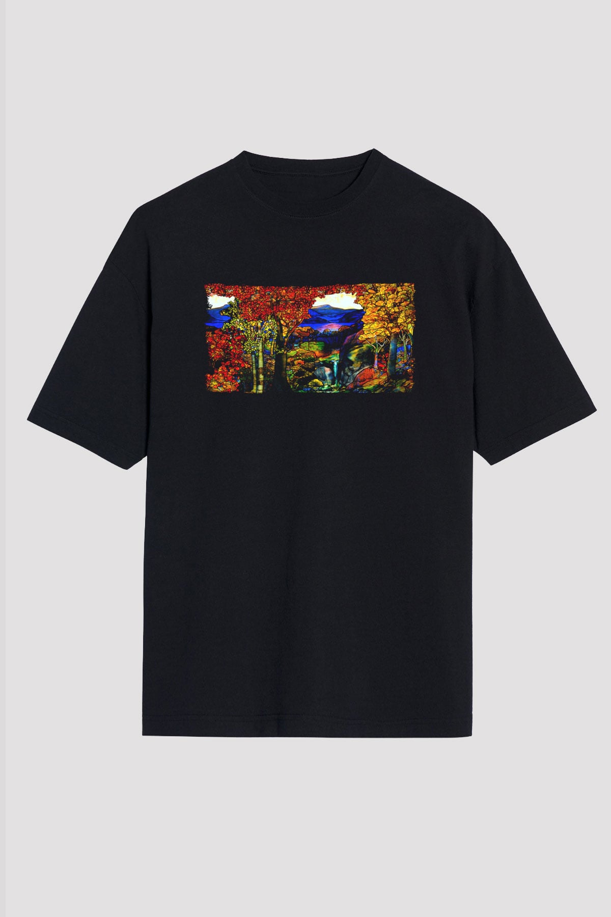 Peyzaj Siyah Unisex Tişört T-Shirt - TişörtFabrikası