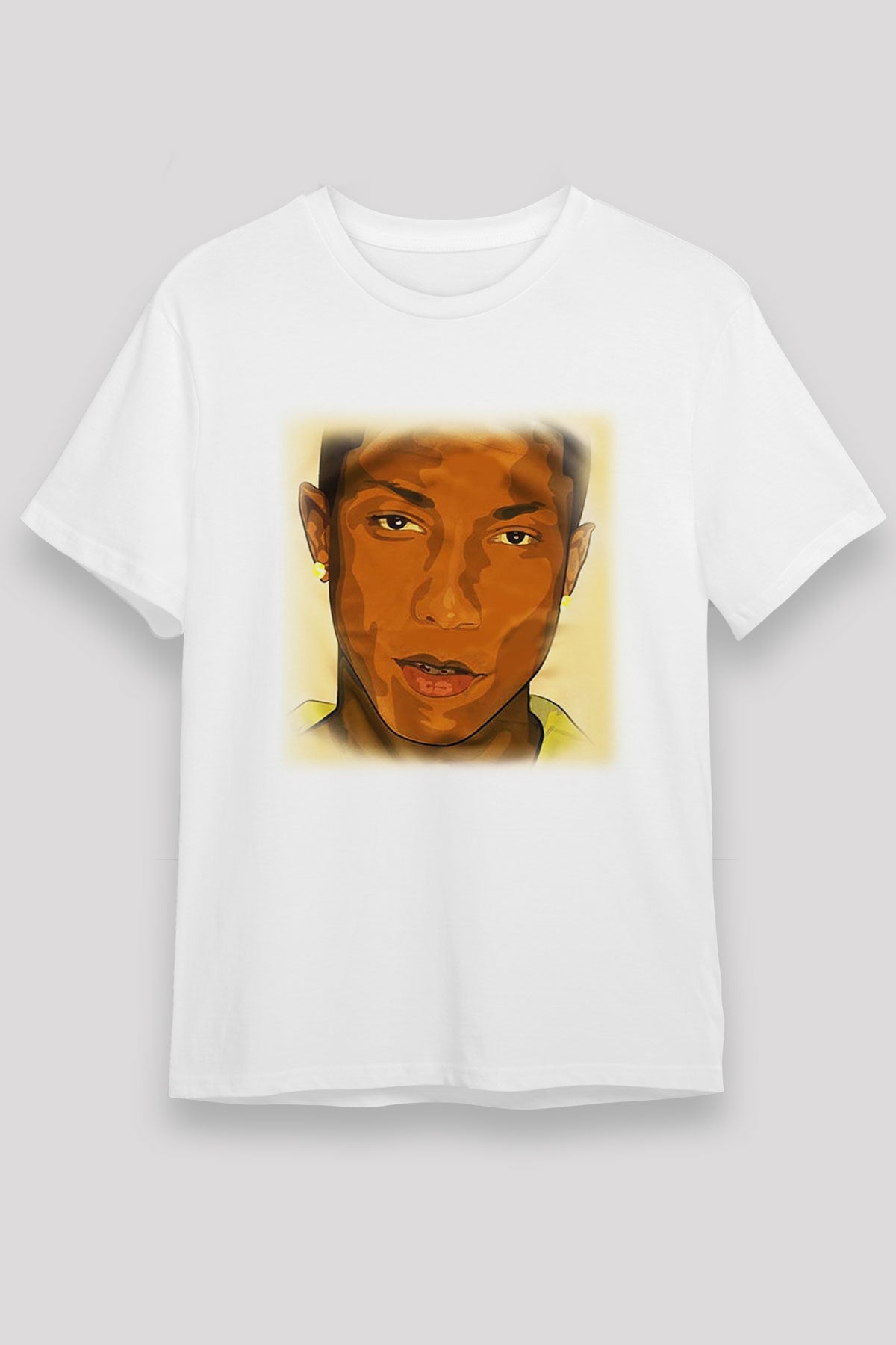 Pharrel Williams Beyaz Unisex Tişört T-Shirt - TişörtFabrikası
