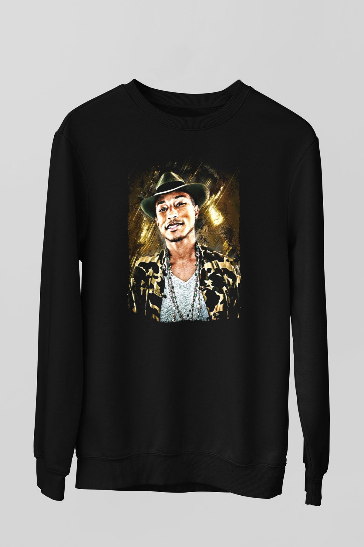 Pharrel Williams Siyah Unisex Sweatshirt