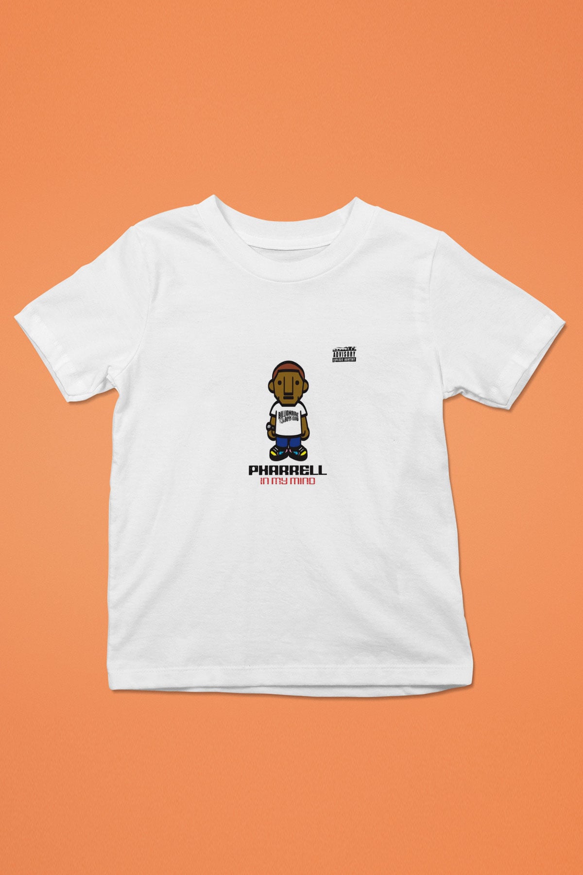 Pharrell Williams Baskılı Unisex Beyaz Çocuk Tişört