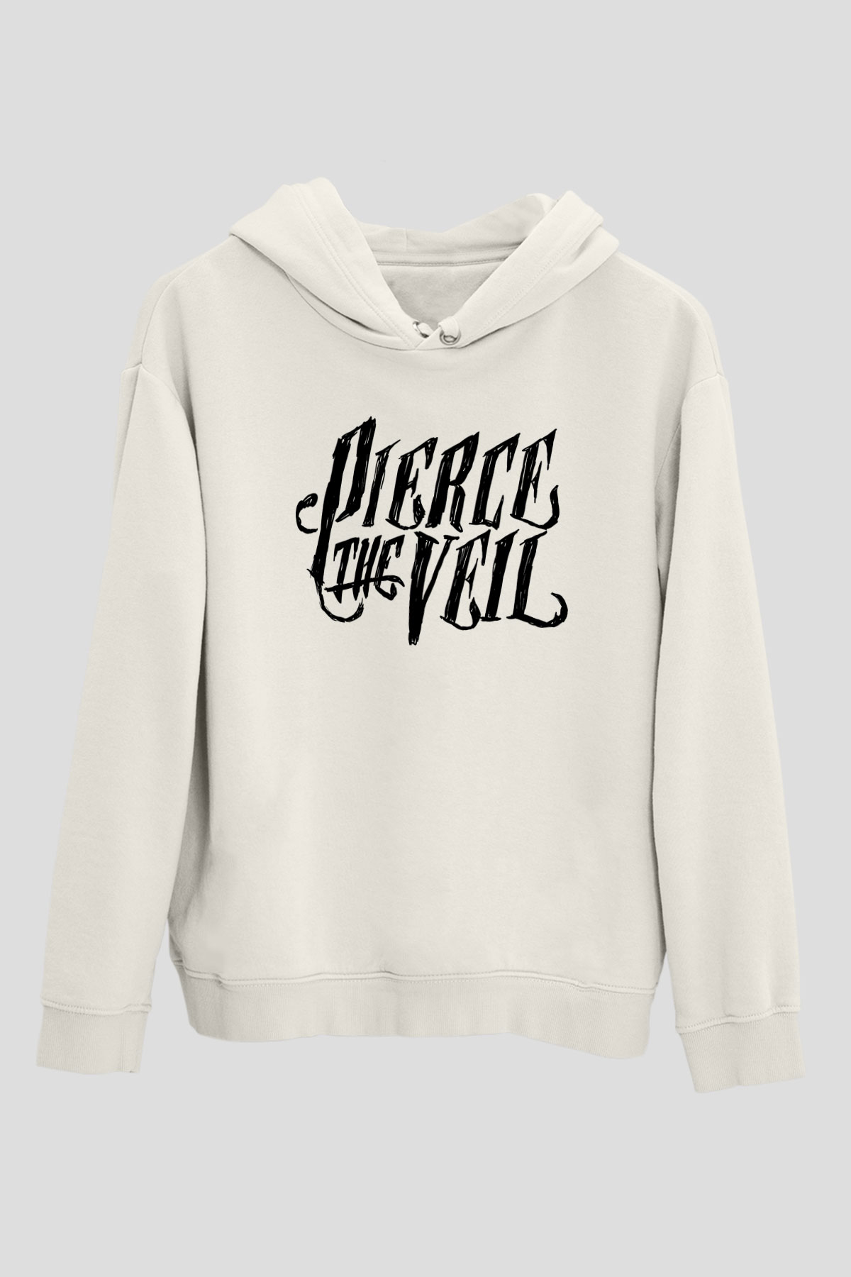 Pierce the Veil Beyaz Unisex Kapşonlu Sweatshirt