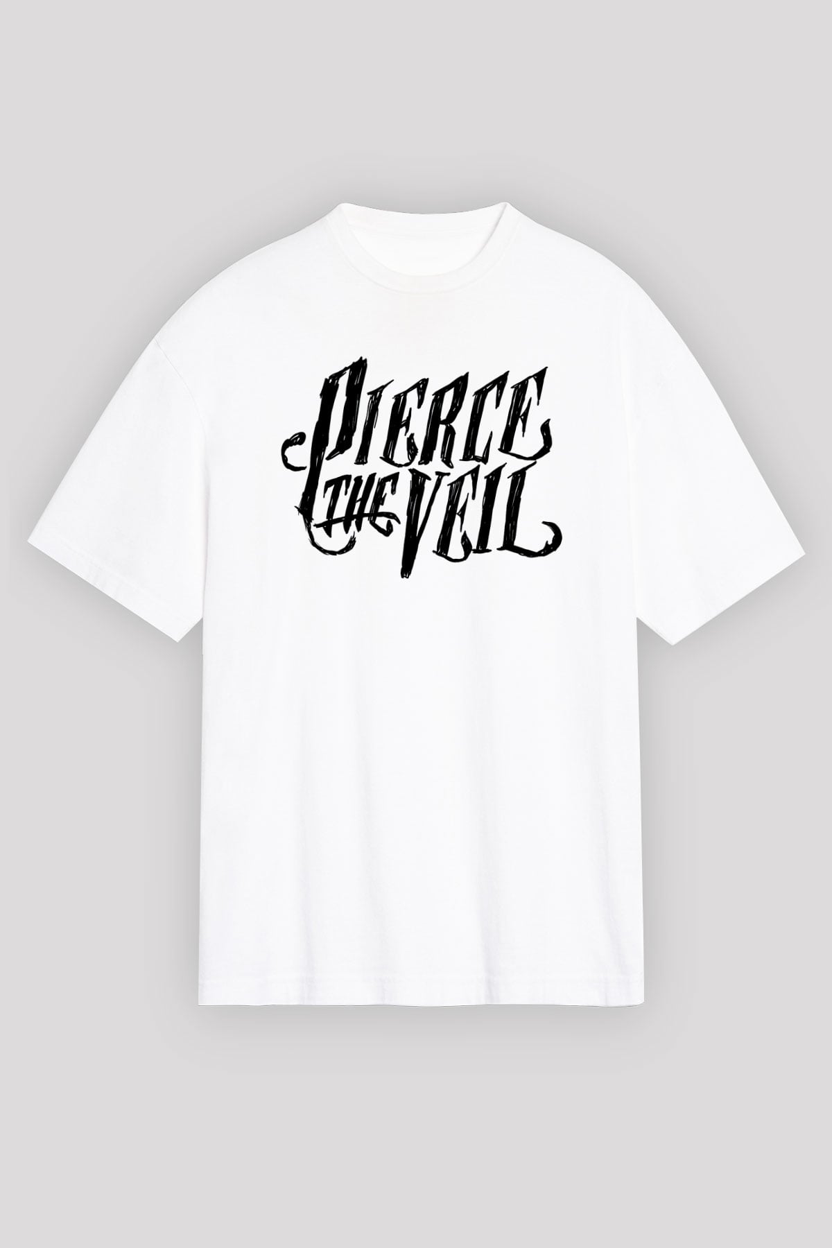Pierce the Veil Beyaz Unisex Oversize Tişört T-Shirt