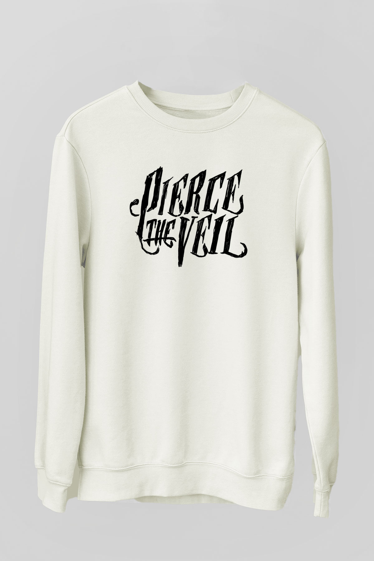 Pierce the Veil Beyaz Unisex Sweatshirt