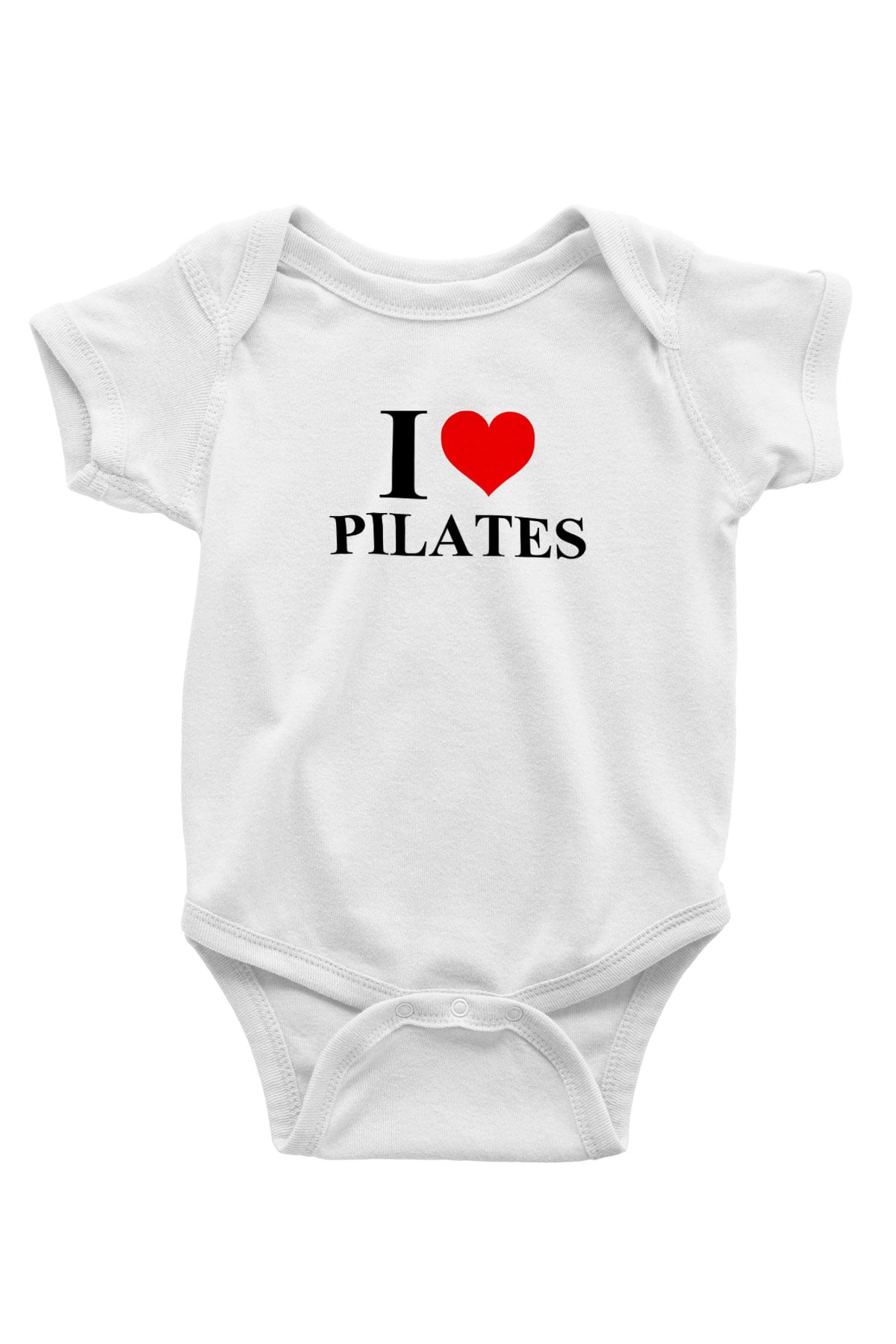Pilates Baskılı Beyaz Bebek Body - Zıbın