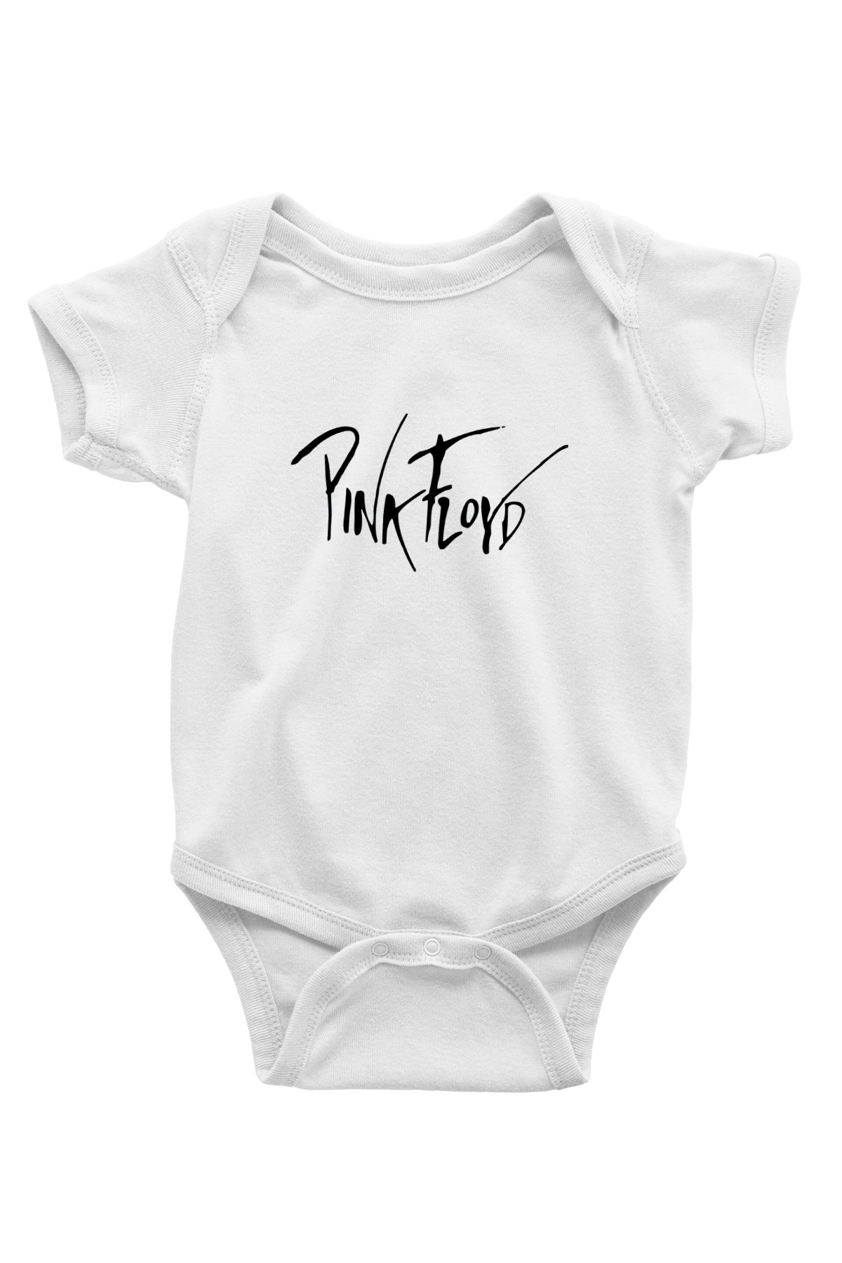 Pink Floyd Baskılı Beyaz Unisex Bebek Body - Zıbın