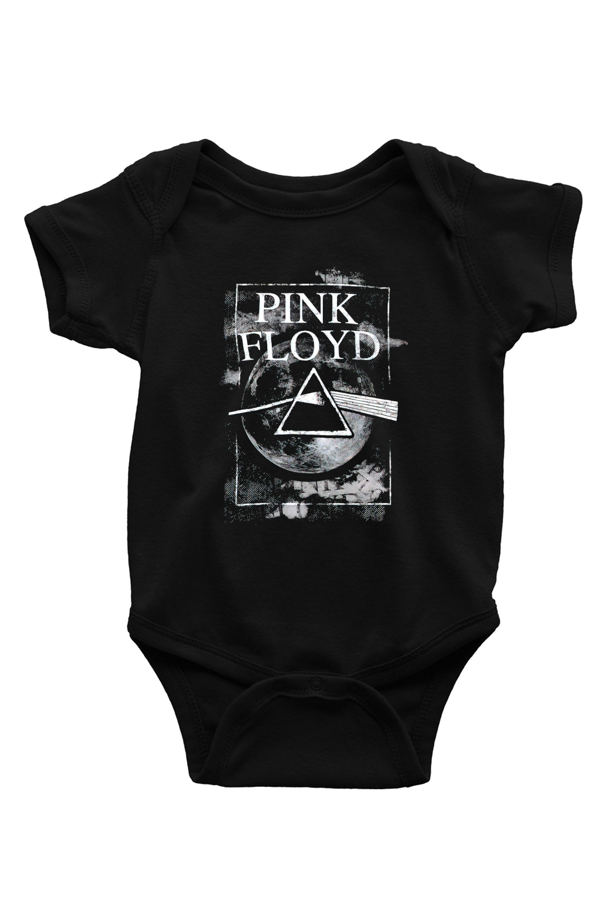 Pink Floyd Baskılı Siyah Bebek Body - Zıbın