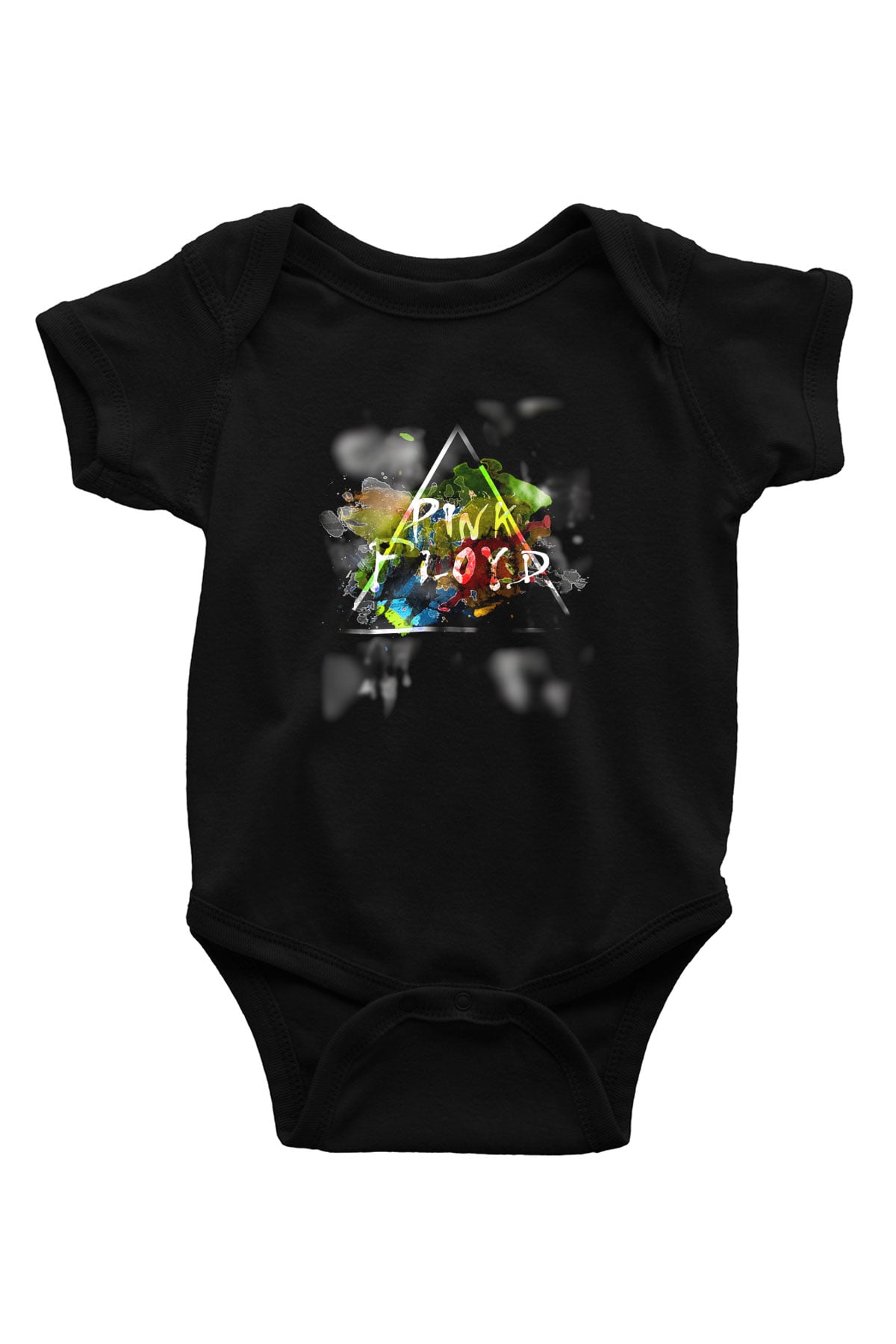 Pink Floyd Baskılı Siyah Bebek Body - Zıbın