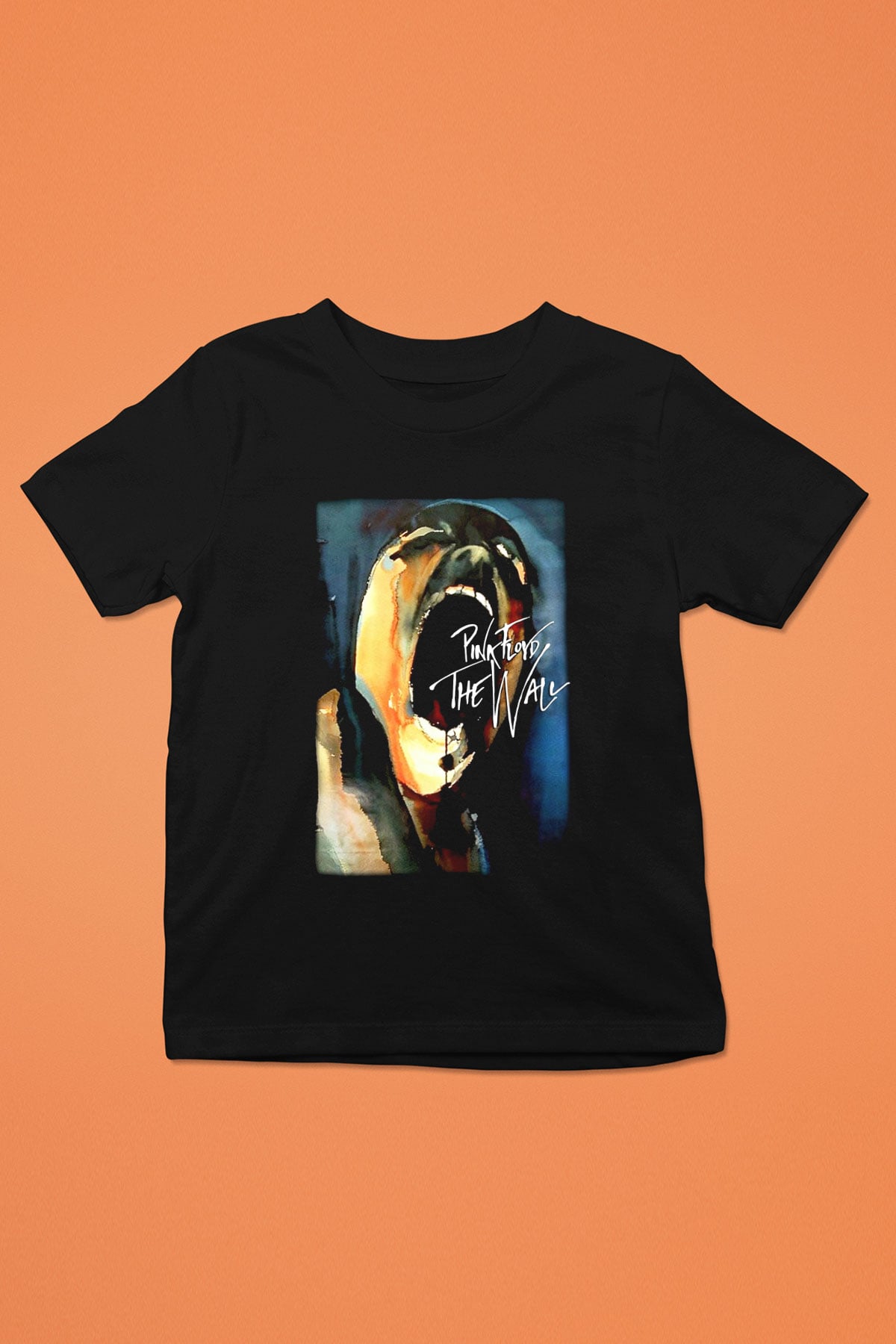 Pink Floyd Baskılı Siyah Unisex Çocuk Tişört