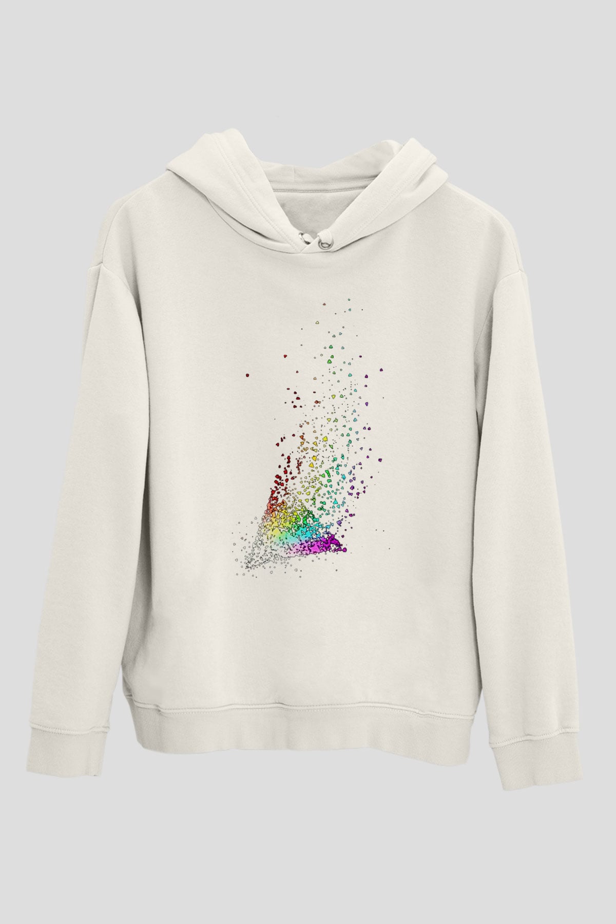 Pink Floyd Beyaz Unisex Kapşonlu Sweatshirt