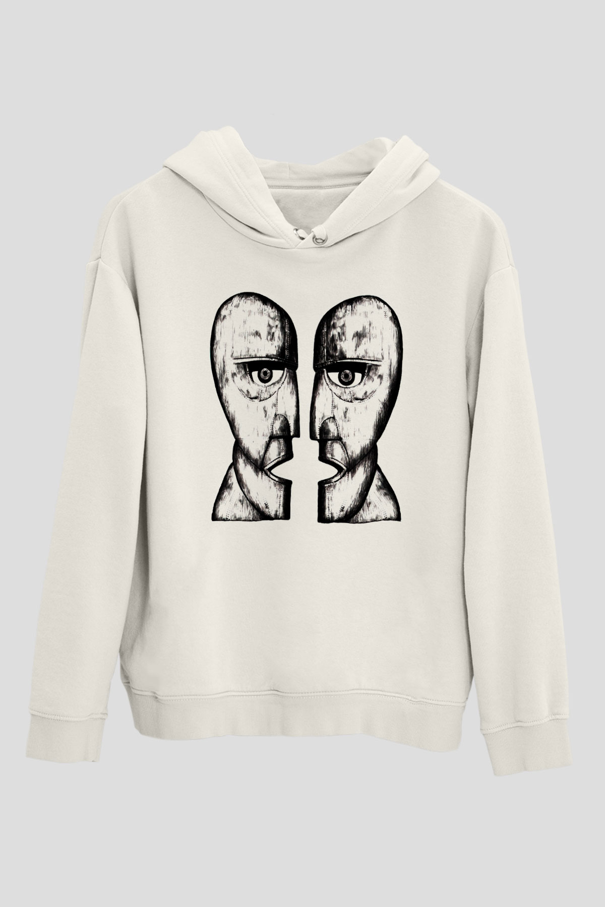 Pink Floyd Beyaz Unisex Kapüşonlu Sweatshirt