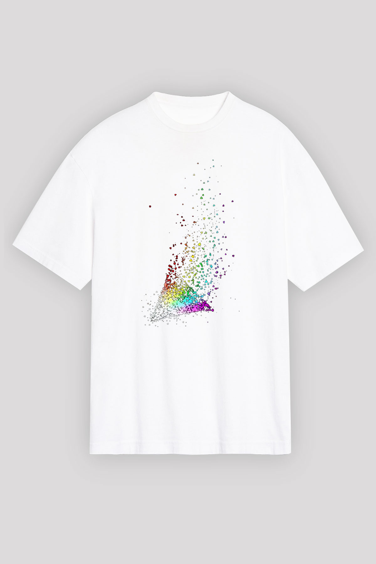 Pink Floyd Beyaz Unisex Oversize Tişört T-Shirt