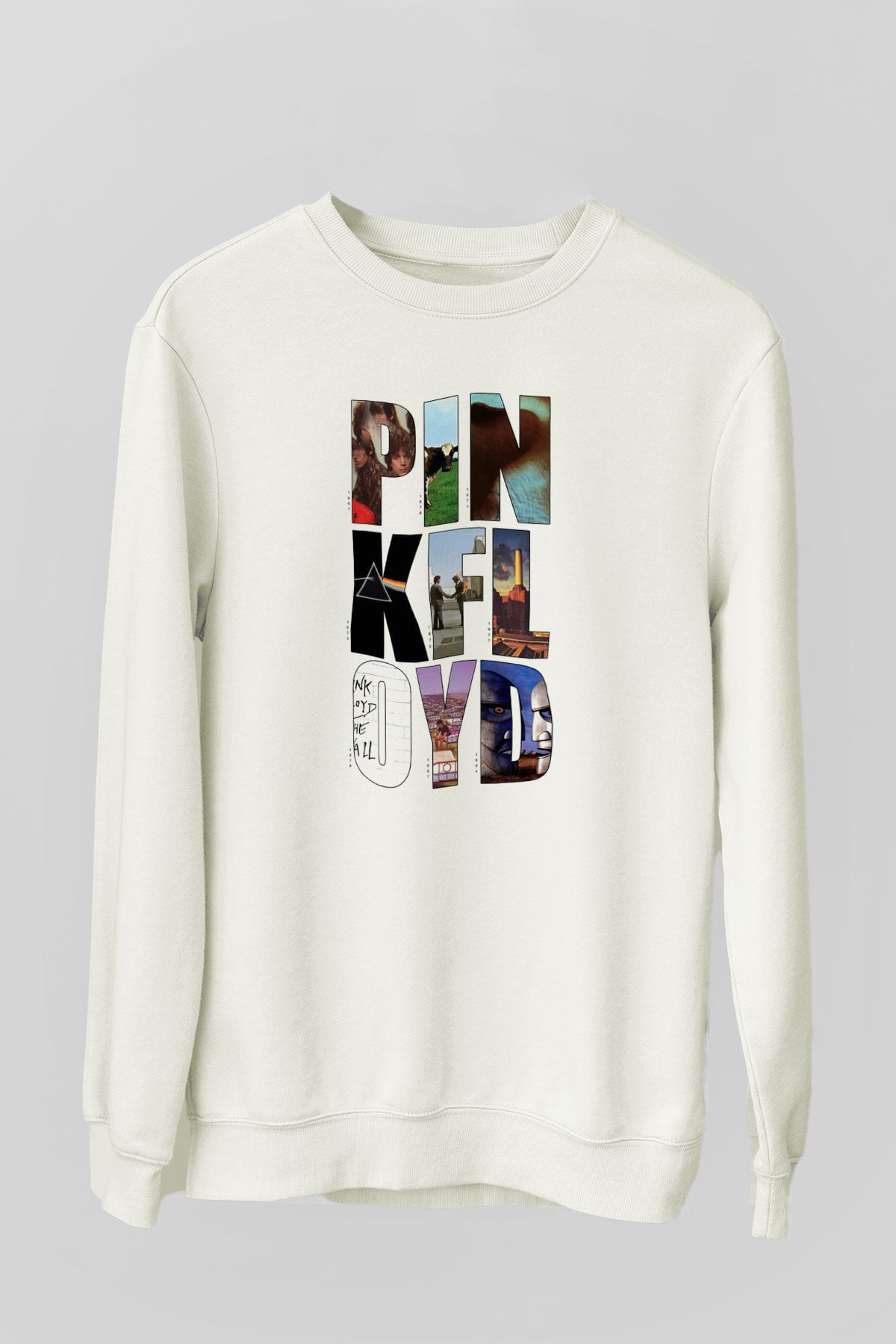Pink Floyd Beyaz Unisex Sweatshirt