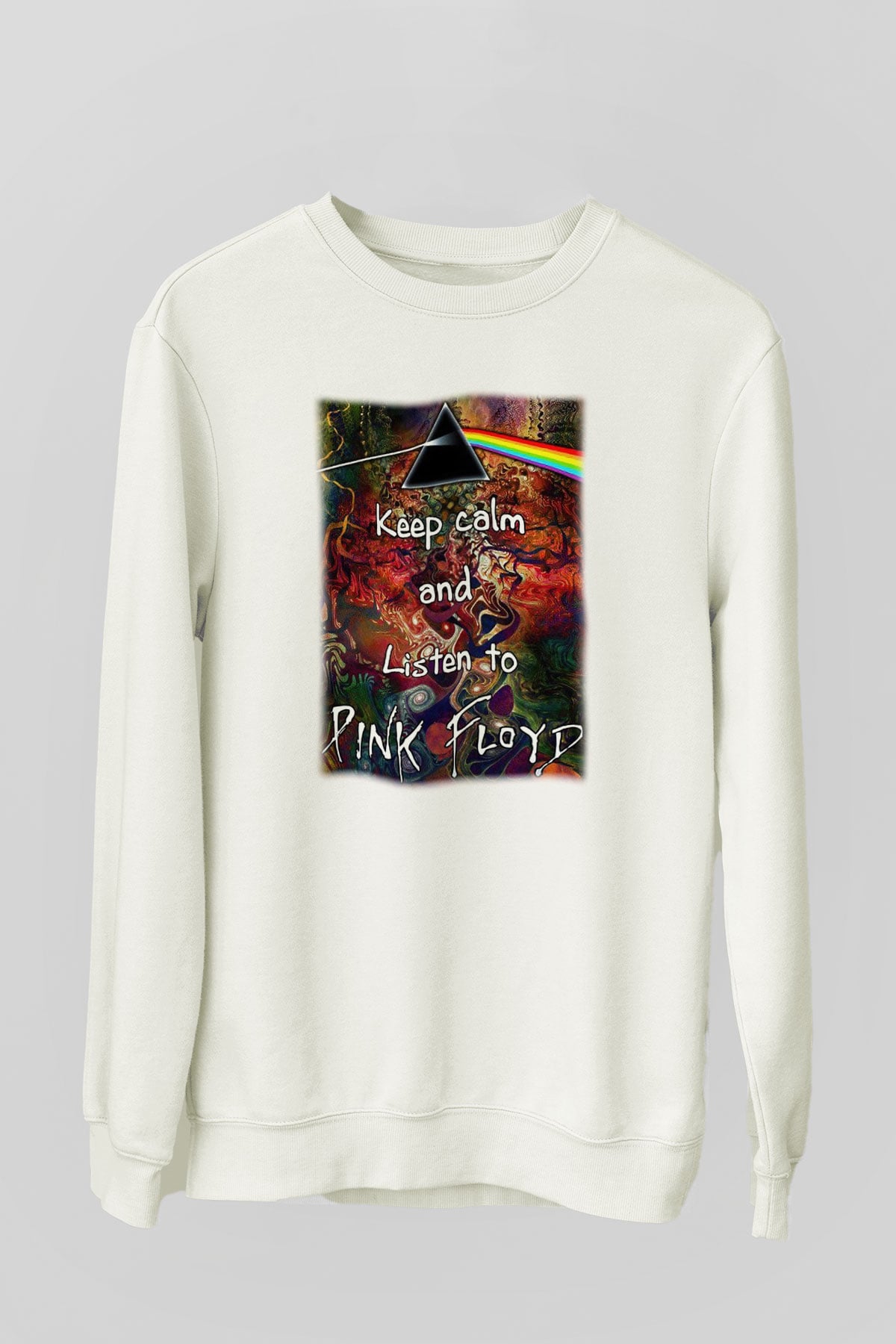 Pink Floyd Beyaz Unisex Sweatshirt