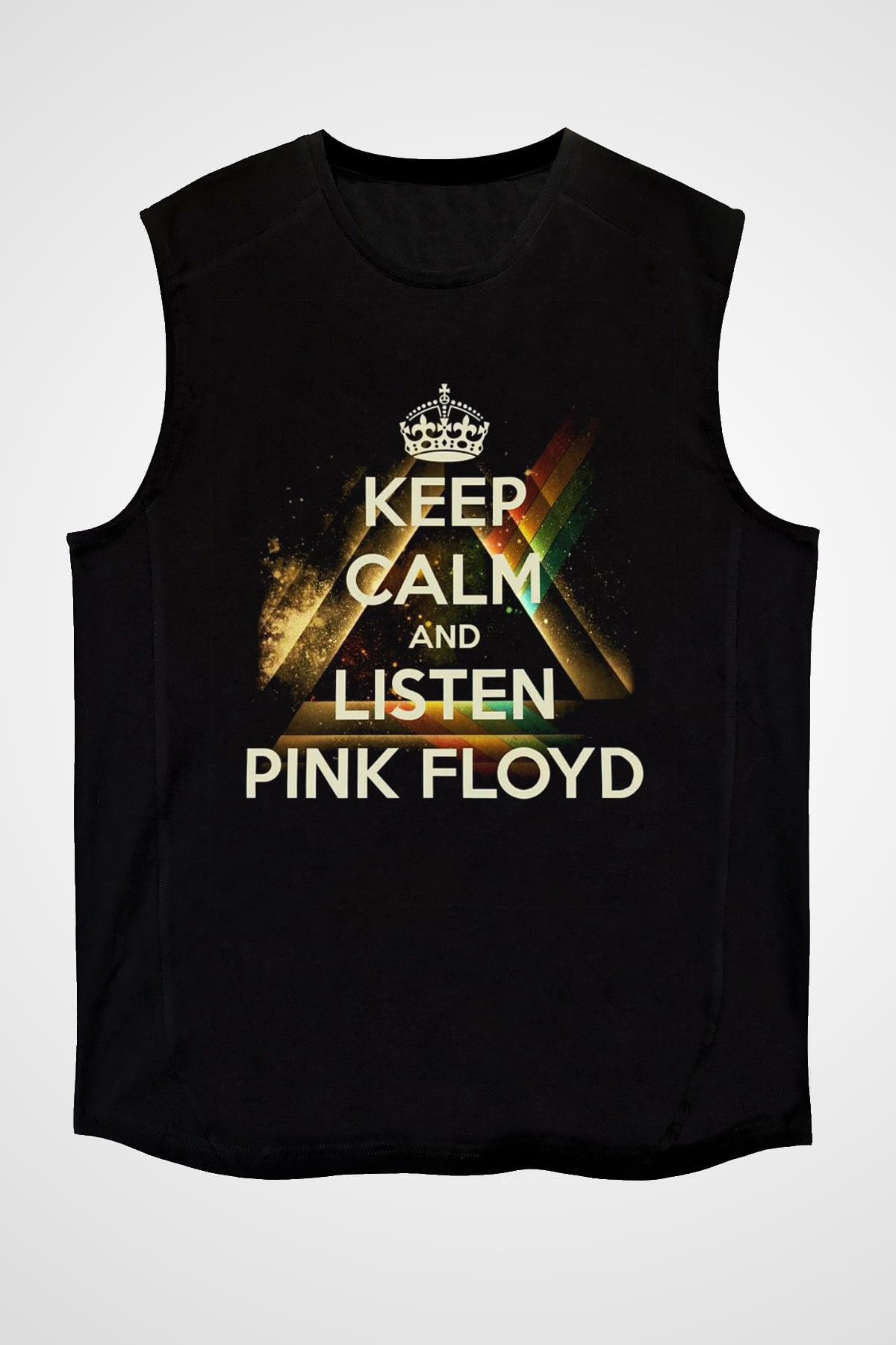 Pink Floyd Keep Calm And Listen Siyah Unisex Kolsuz Tişört