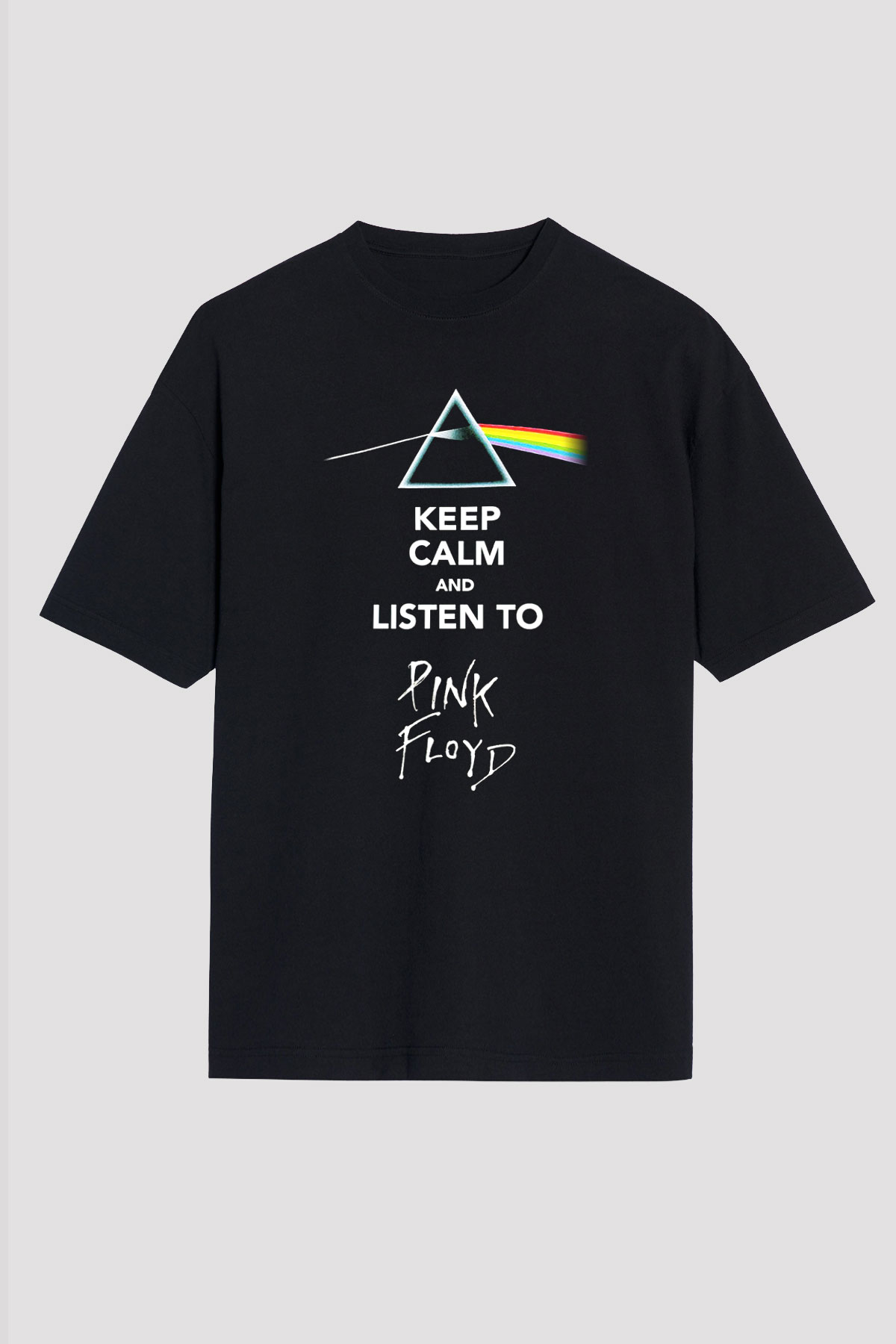 Pink Floyd Siyah Unisex Oversize Tişört T-Shirt