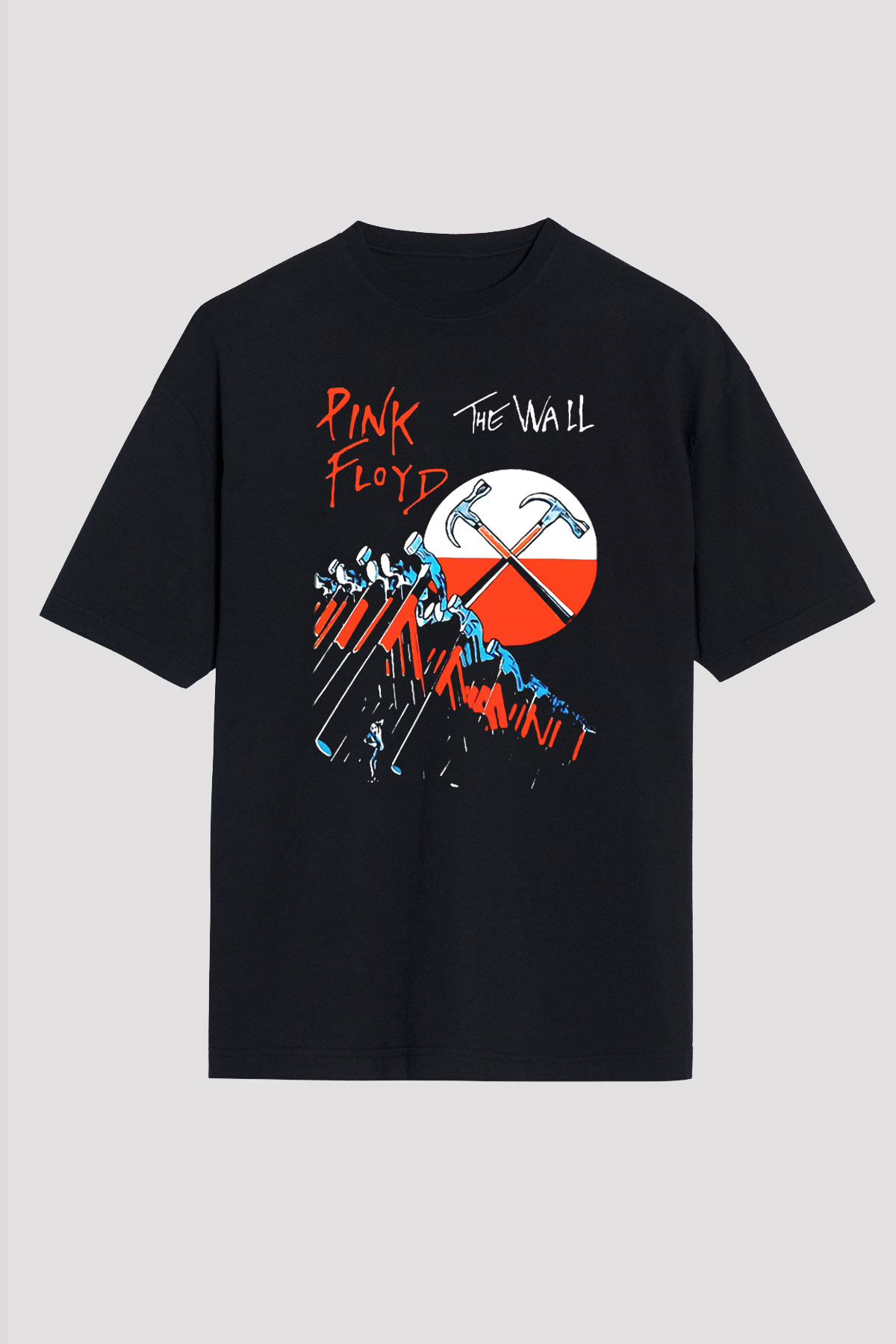 Pink Floyd Siyah Unisex Oversize Tişört T-Shirt