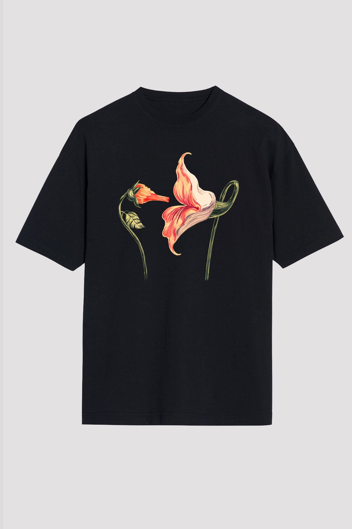 Pink Floyd Siyah Unisex Oversize Tişört T-Shirt