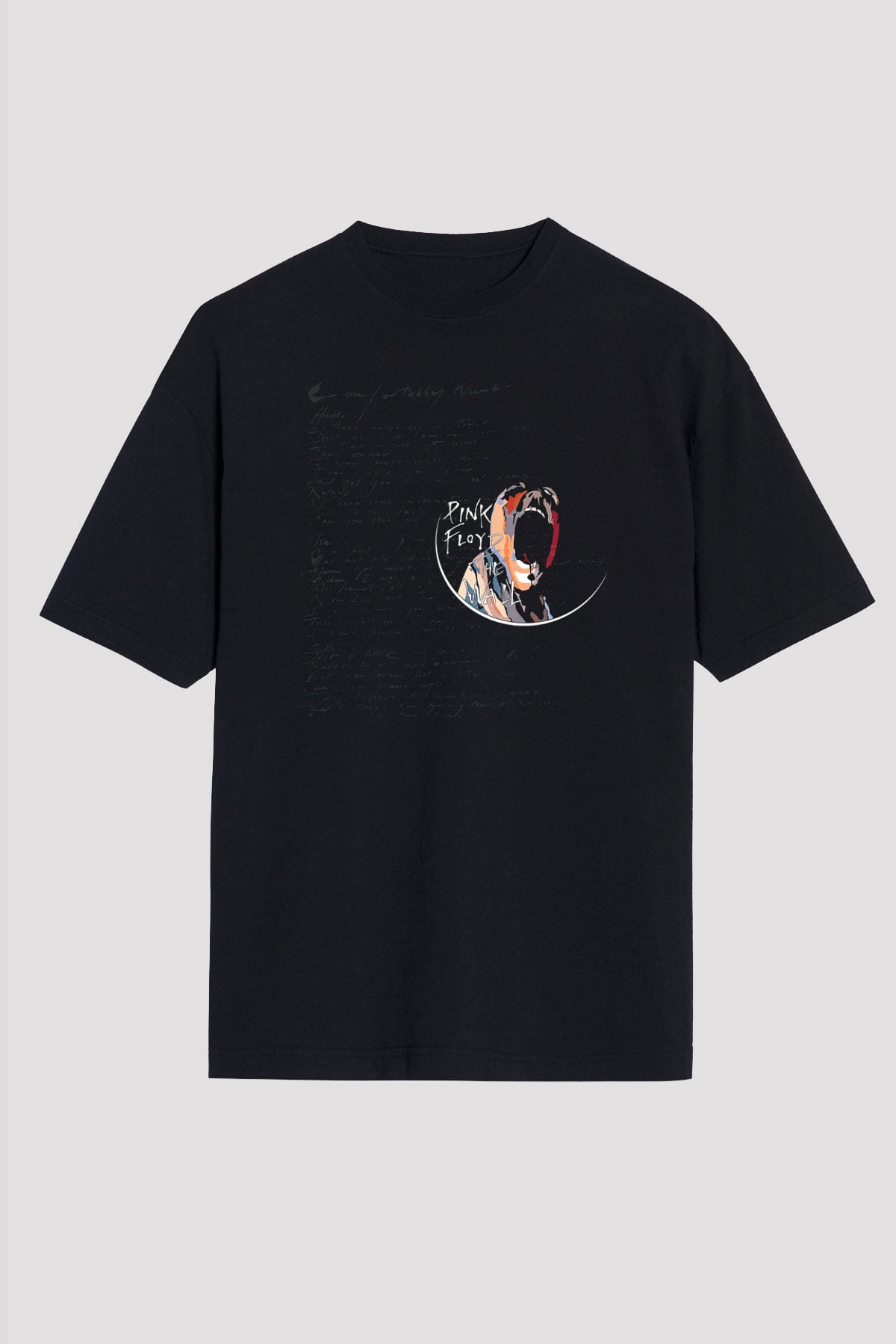 Pink Floyd Siyah Unisex Oversize Tişört T-Shirt