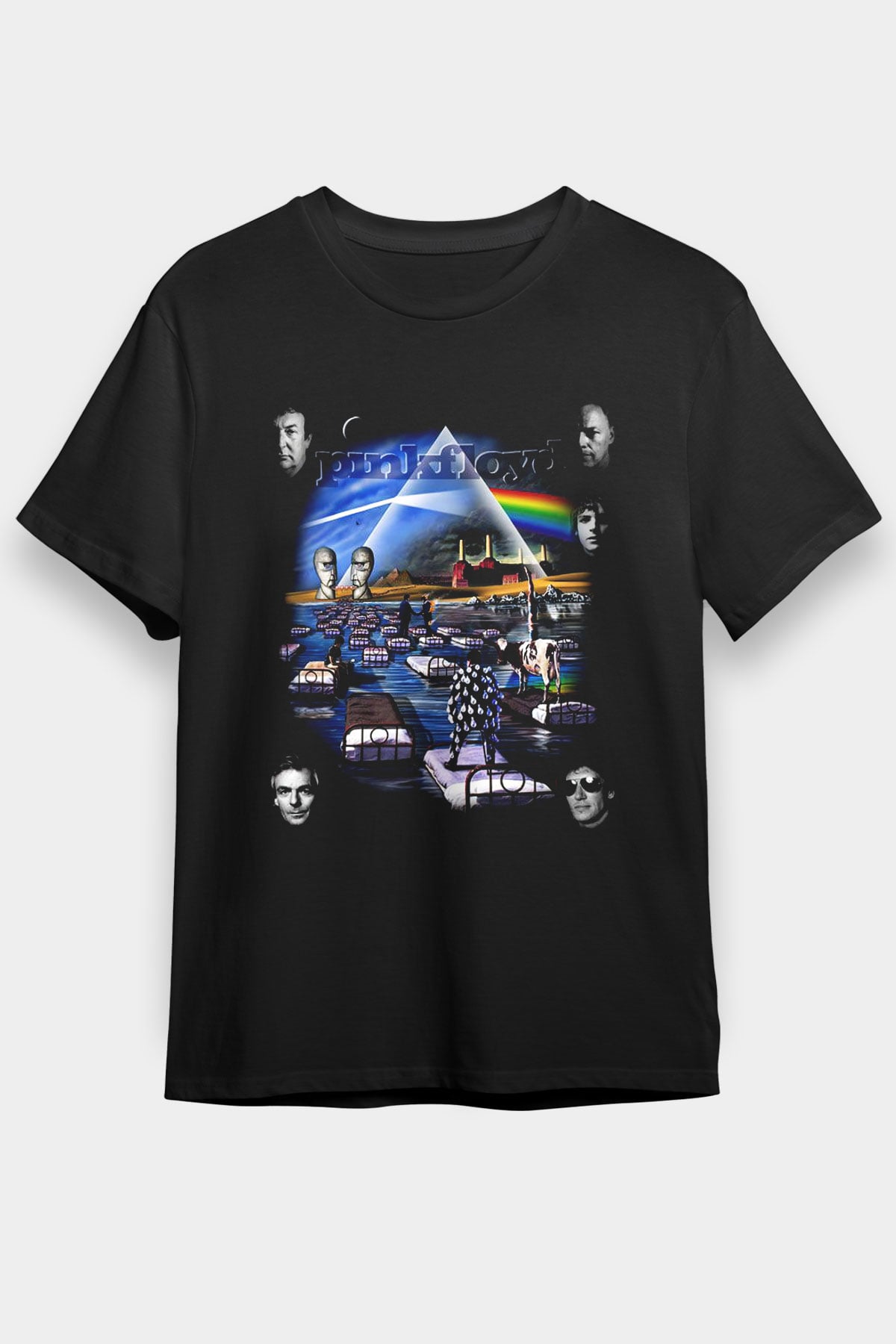 Pink Floyd Siyah Unisex Tişört T-Shirt - TişörtFabrikası