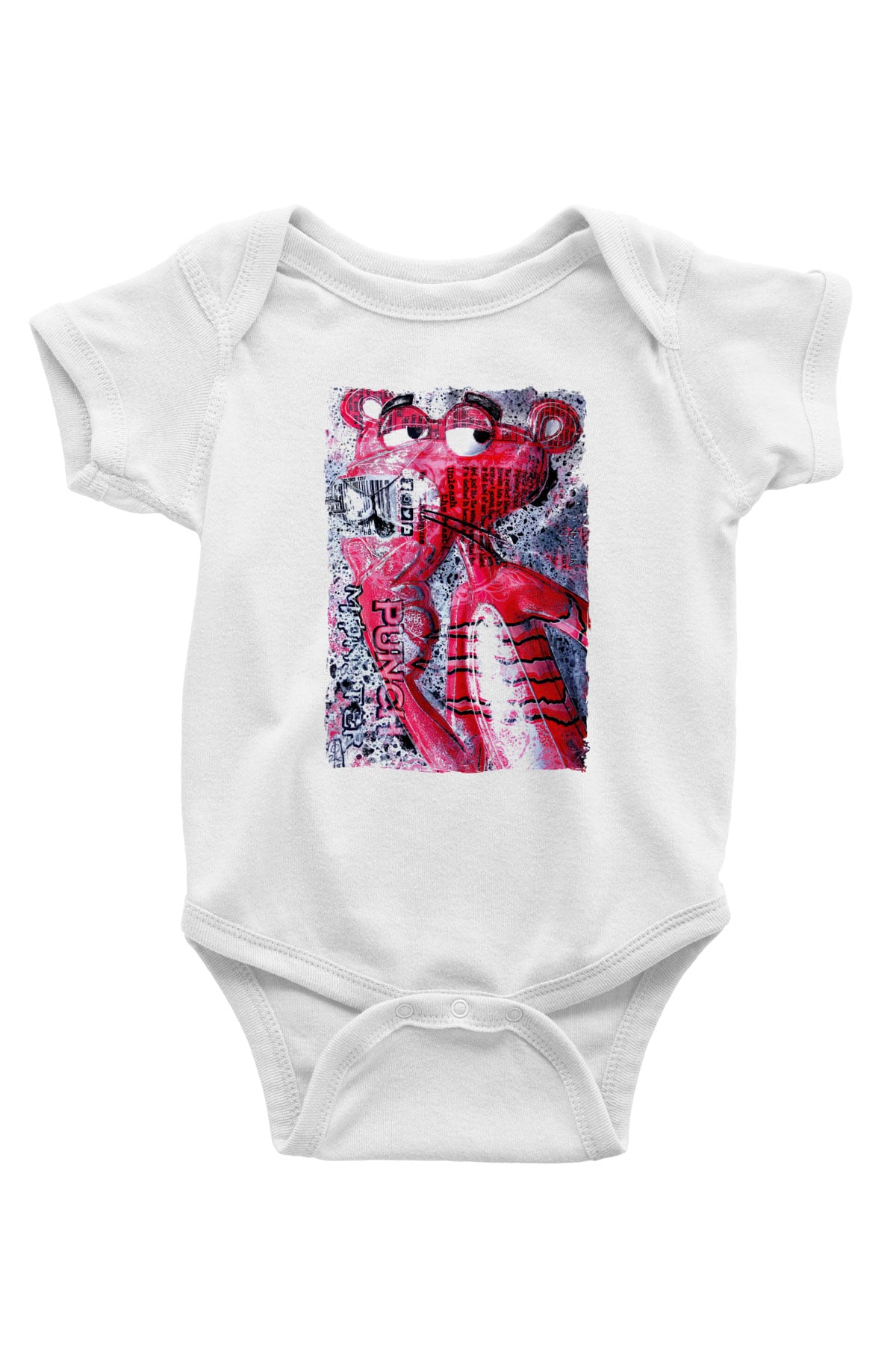 Pink Panther Beyaz Bebek Body - Zıbın
