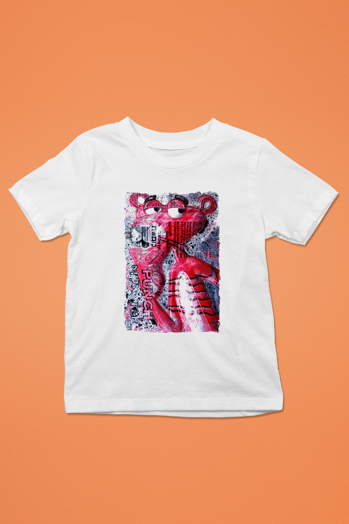 Pink Panther Beyaz Unisex  Çocuk Tişört