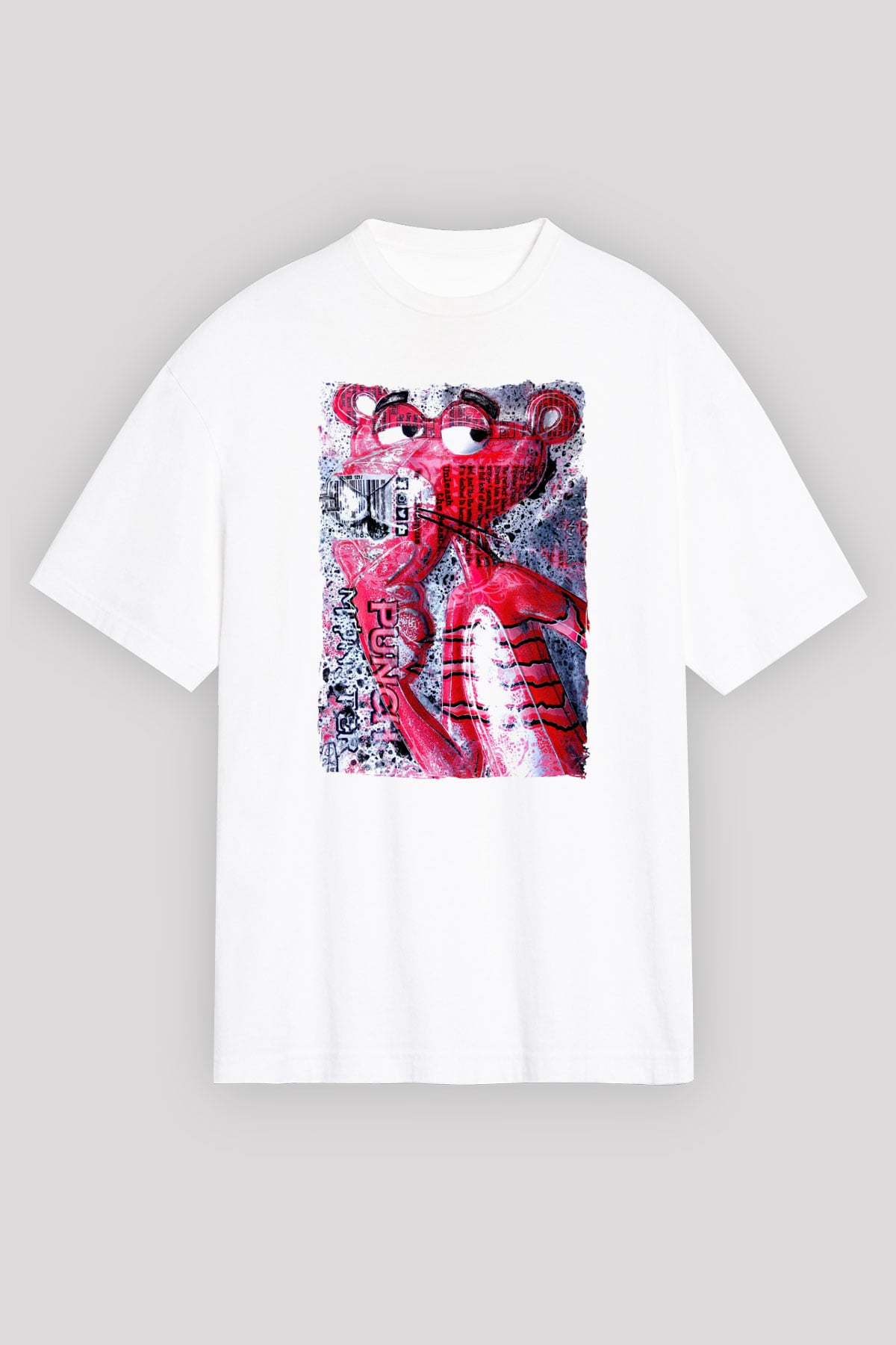 Pink Panther Beyaz Unisex Tişört