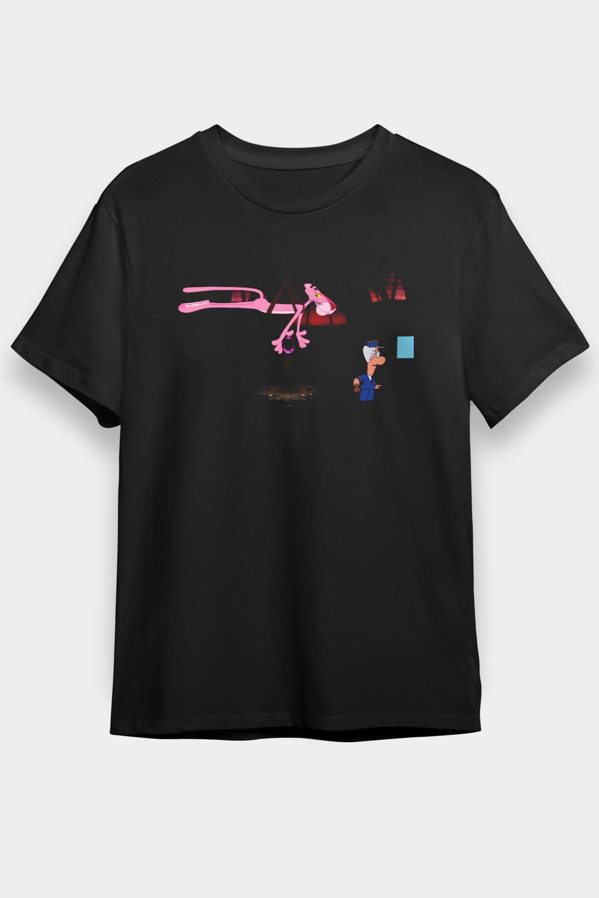 Pink Panther Siyah Unisex Tişört