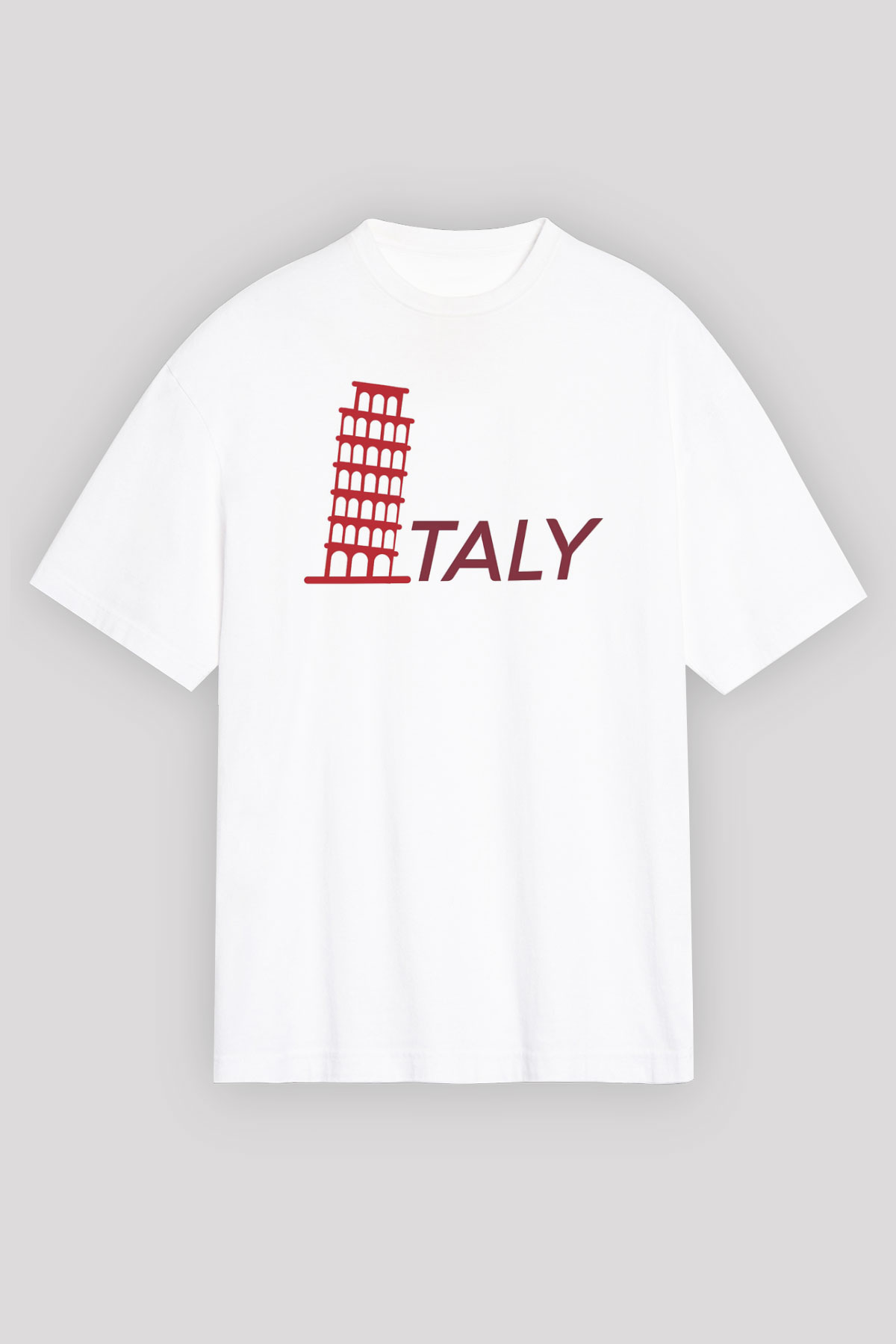 Pisa Kulesi Beyaz Unisex Tişört T-Shirt - TişörtFabrikası
